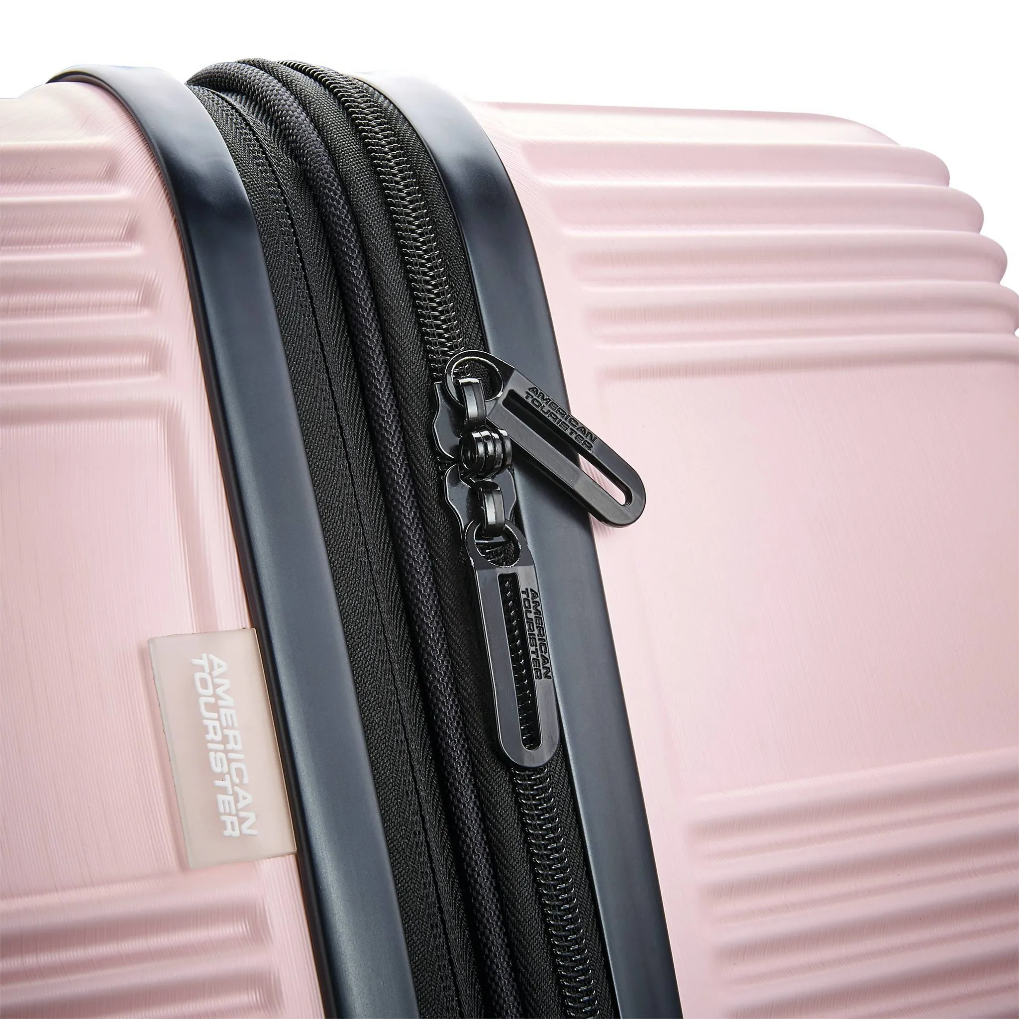 Checkered Hardside Carry On Spinner Suitcase - Pink - Image 4