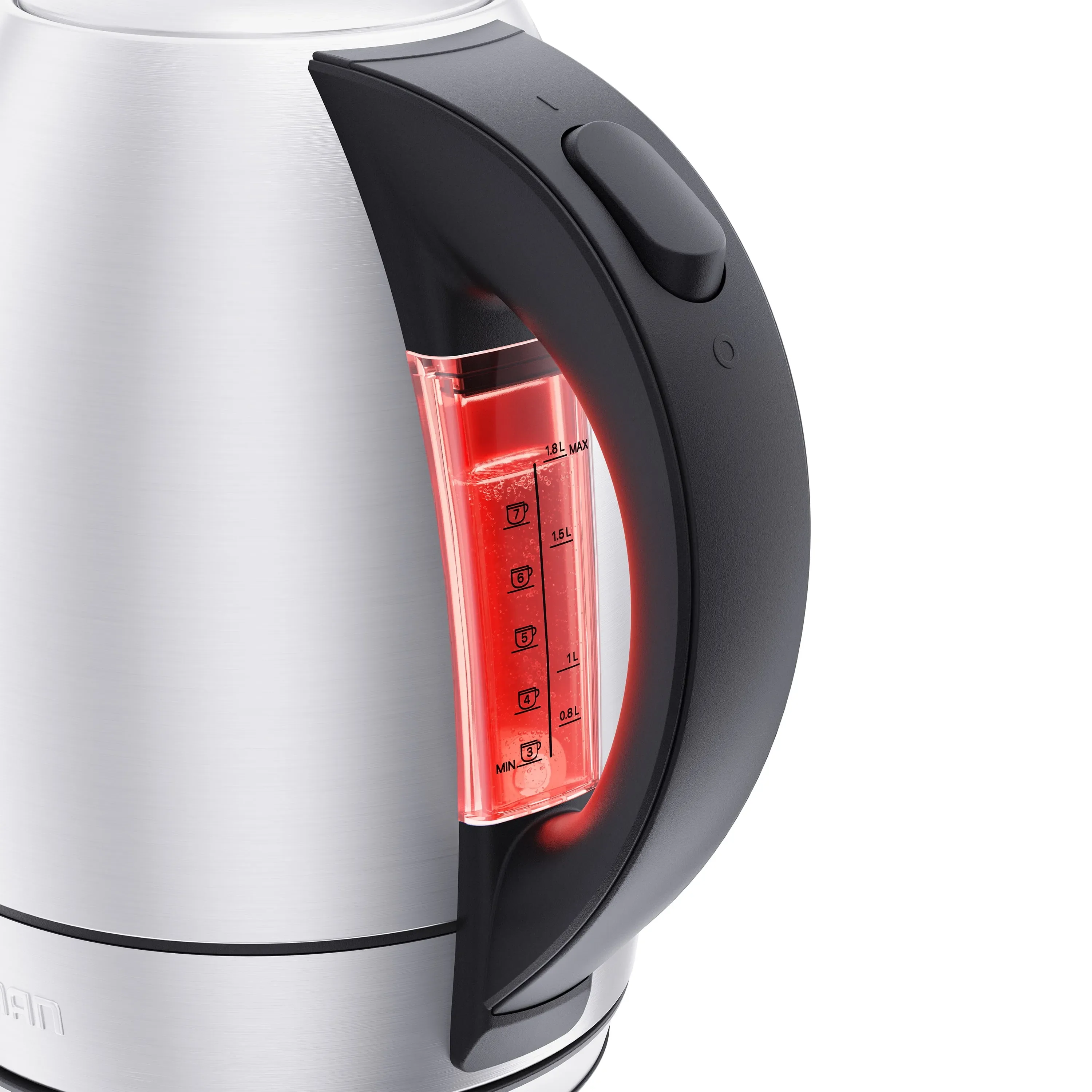 Chefman 1.8 Liter Electric Kettle - 1500W Rapid Water Boiler with Lift-Out Lid, Stainless Steel - Image 4