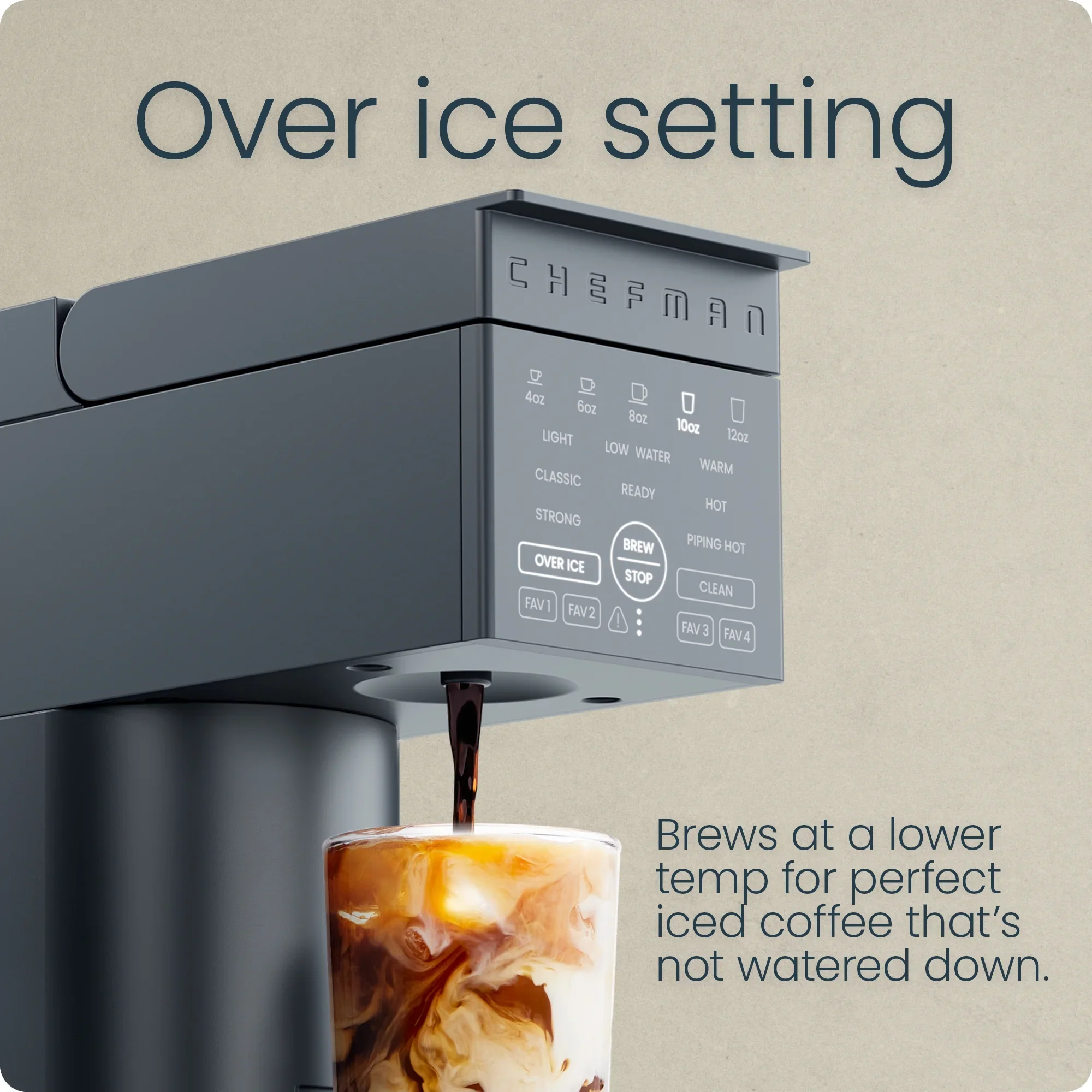 Chefman Caffeinator Single Serve Coffee Maker with 48 Oz Reservoir - Midnight - Image 2