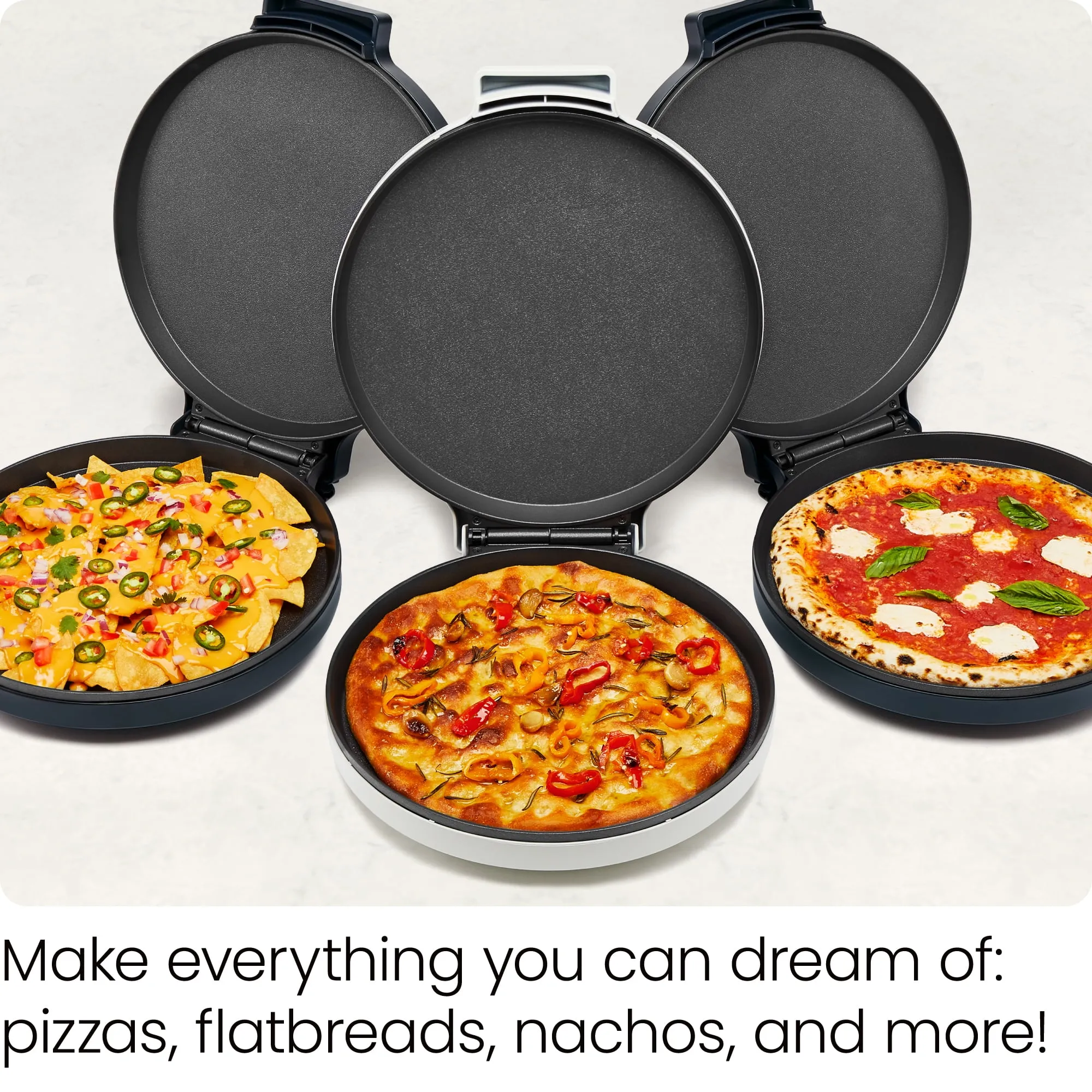 Chefman Everything Maker 12-Inch Countertop Electric Pizza Oven - Midnight Finish - Image 2