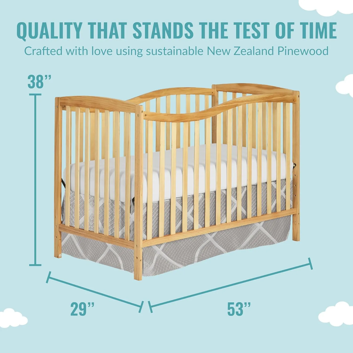 Chelsea 5-In-1 Convertible Crib In Natural - Image 3