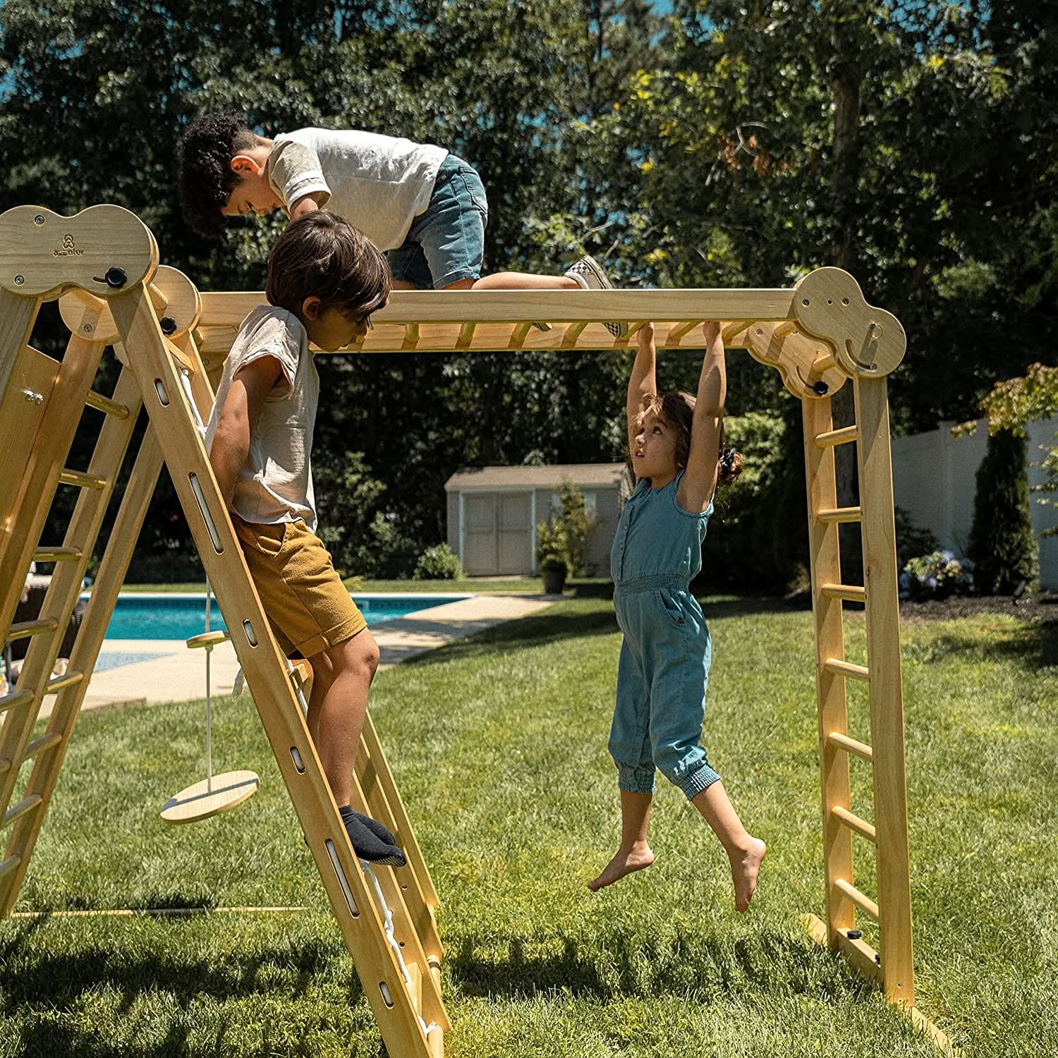 Chestnut | Outdoor & Indoor Foldable Jungle Gym - Image 18