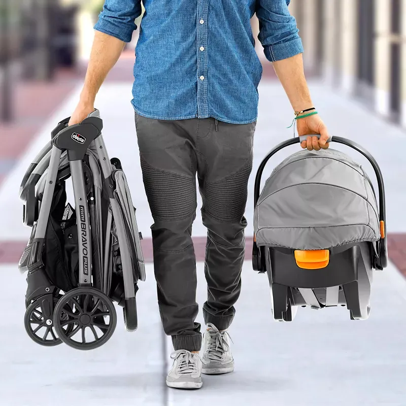 Chicco Mini Bravo Plus Travel System - Slate | Grey Mini Bravo Plus Slate - Image 3