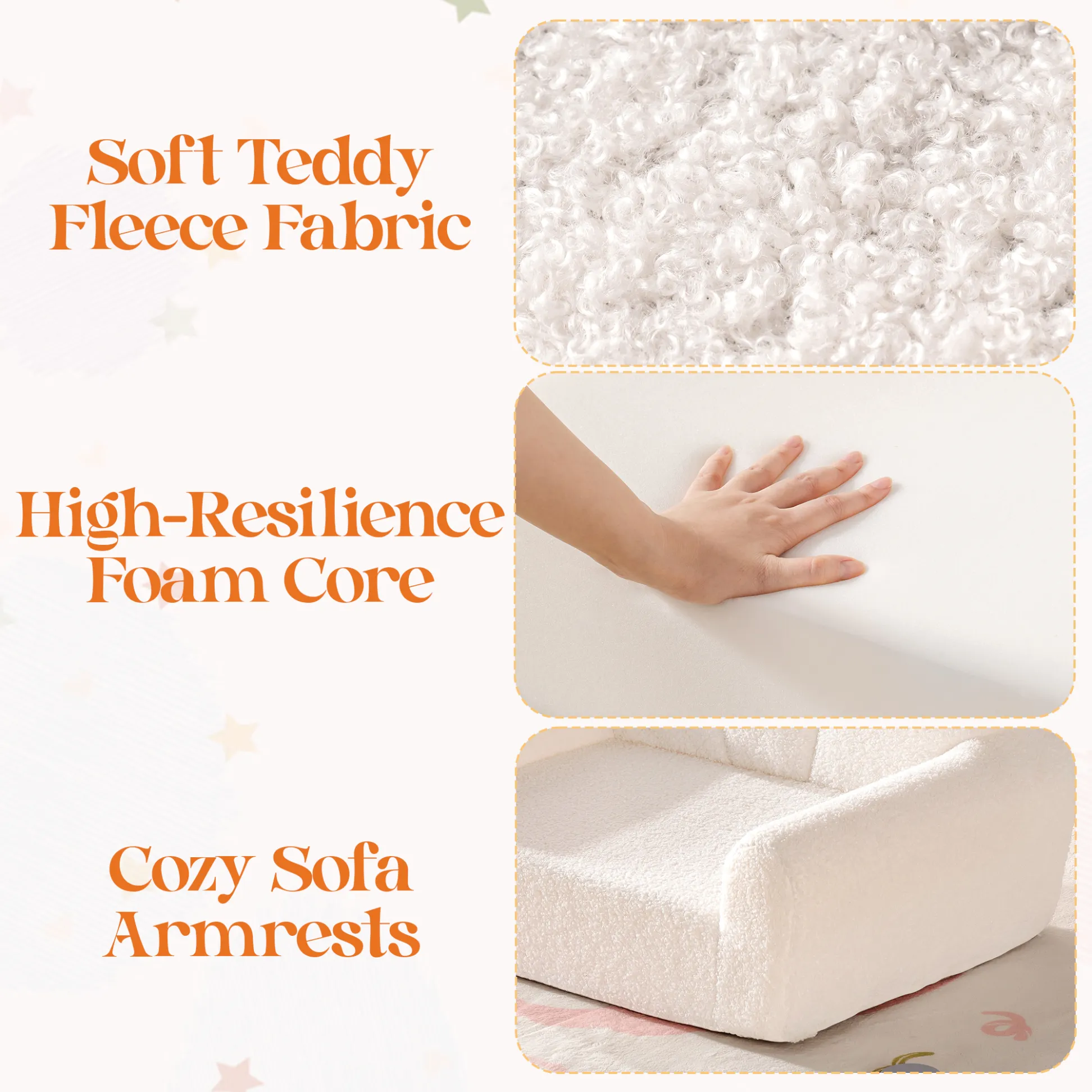 Children's Sofa Series - Flower White - Image 5