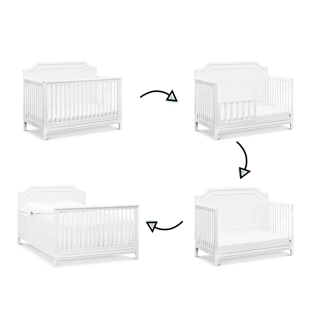 Chloe Regency 4-in-1 Convertible Crib - Fog grey - Image 5