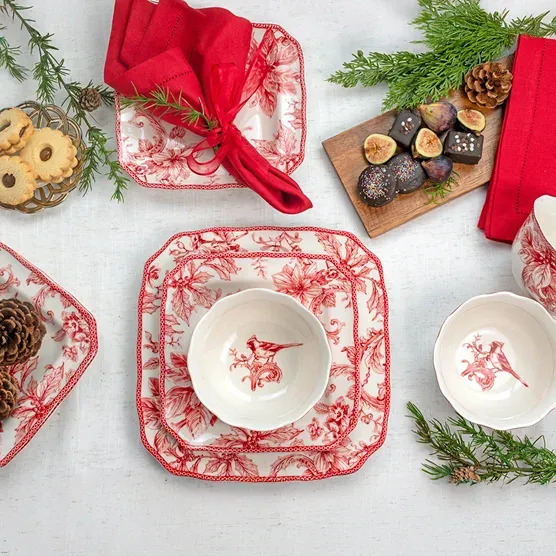 Christmas Lane 12-piece Dinnerware Set - Image 2