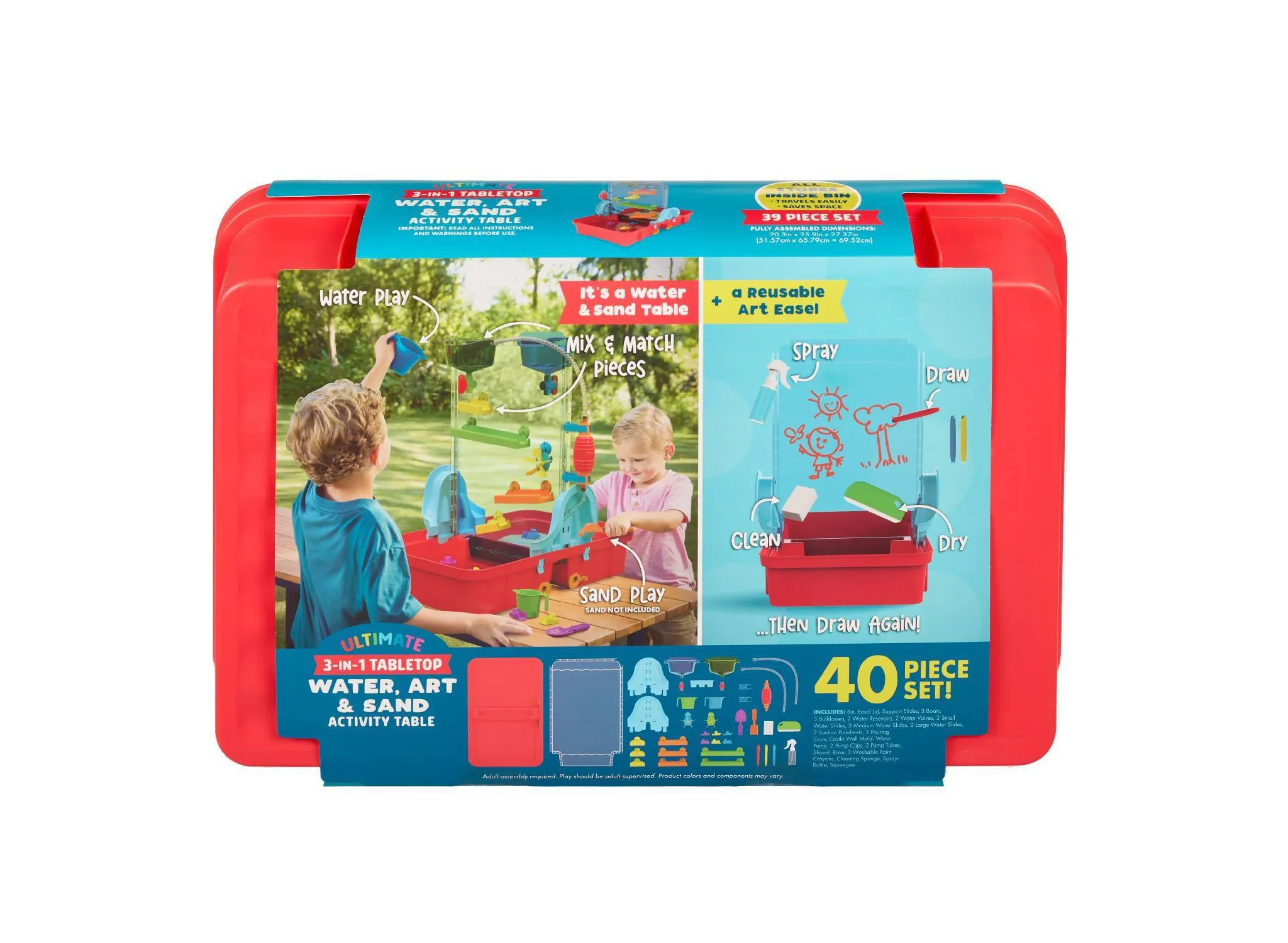 Chuckle & Roar Tabletop 3-in-1 Water Sand Art Easel - Image 5