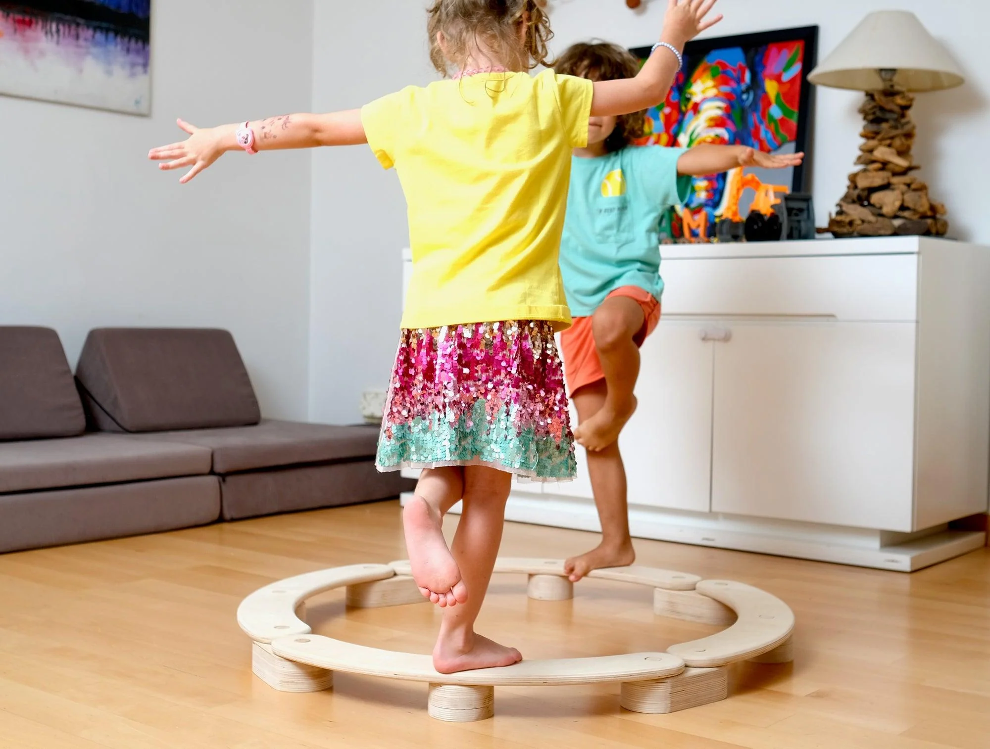 Circular Wooden Balance Beam Set | Montessori - Image 14