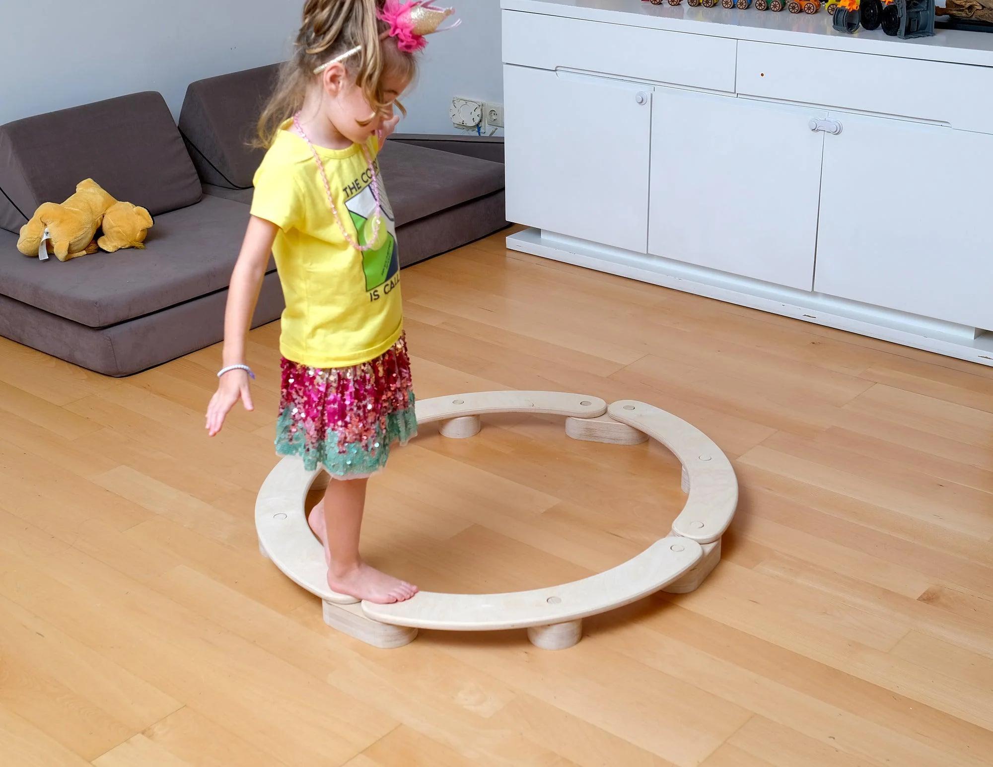 Circular Wooden Balance Beam Set | Montessori - Image 5