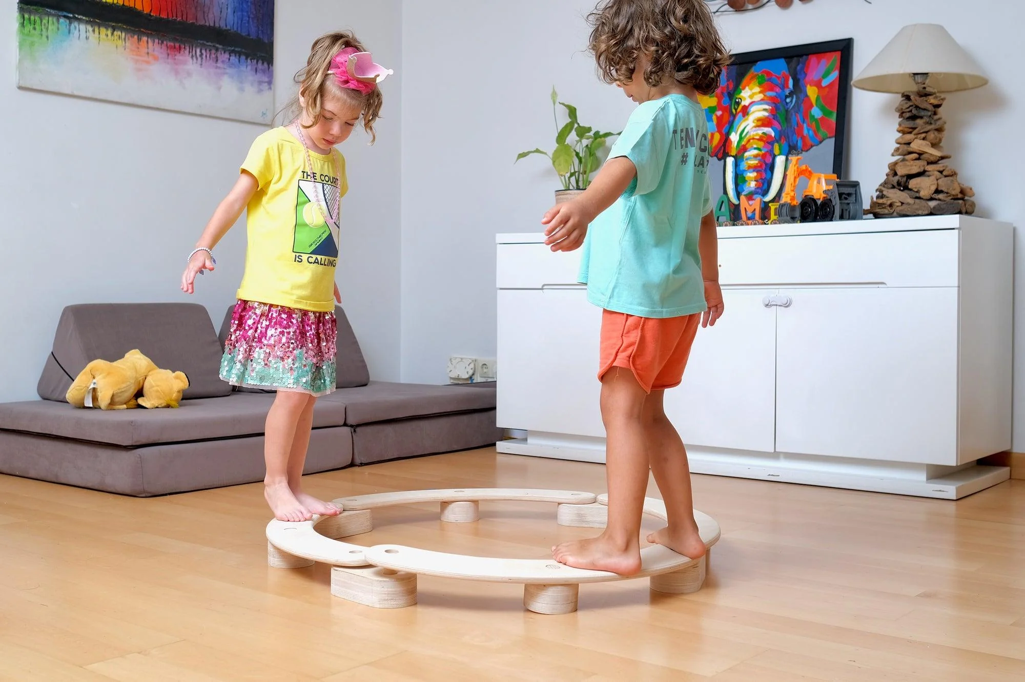 Circular Wooden Balance Beam Set | Montessori - Image 6