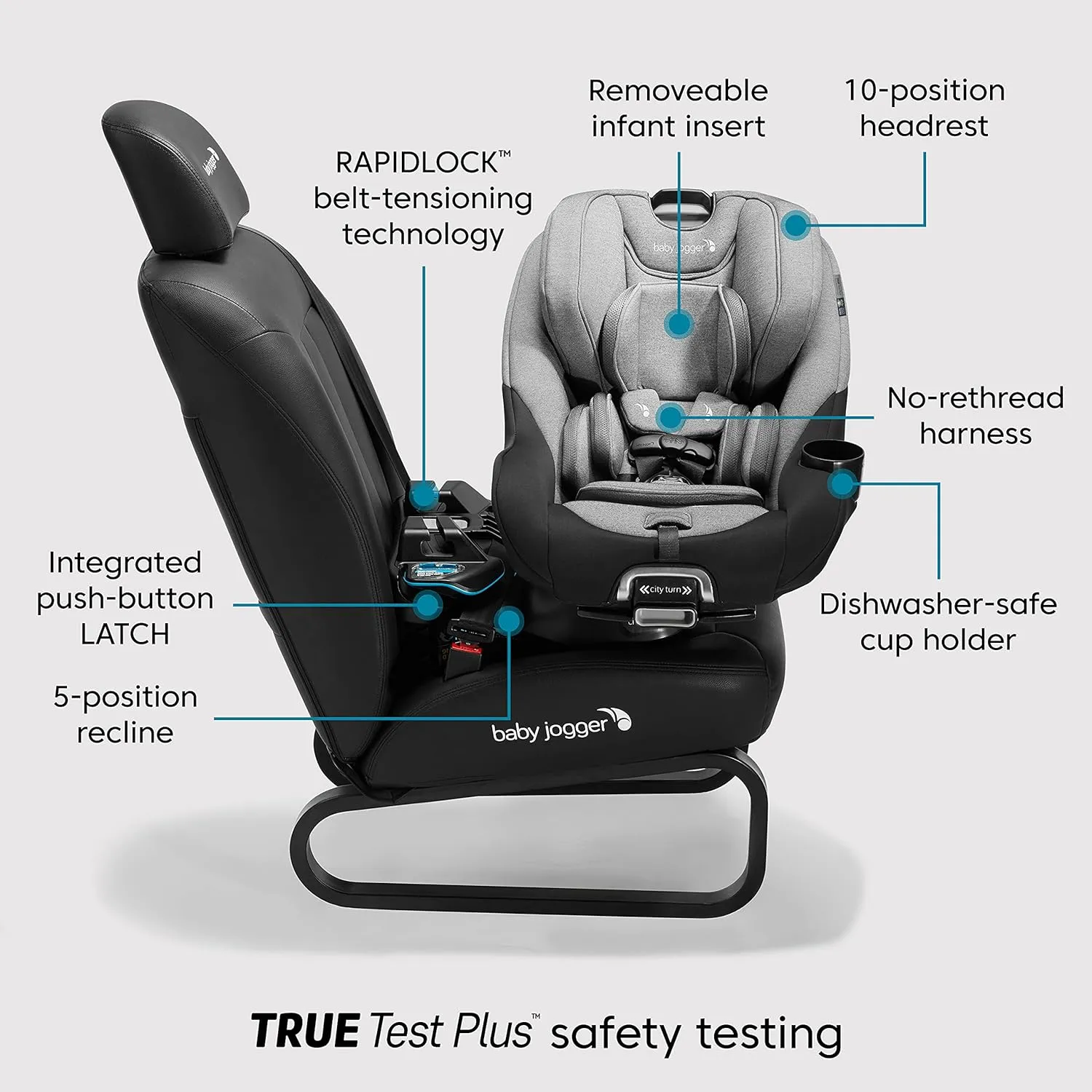 City Turn Rotating Convertible Car Seat - Pike - Image 6