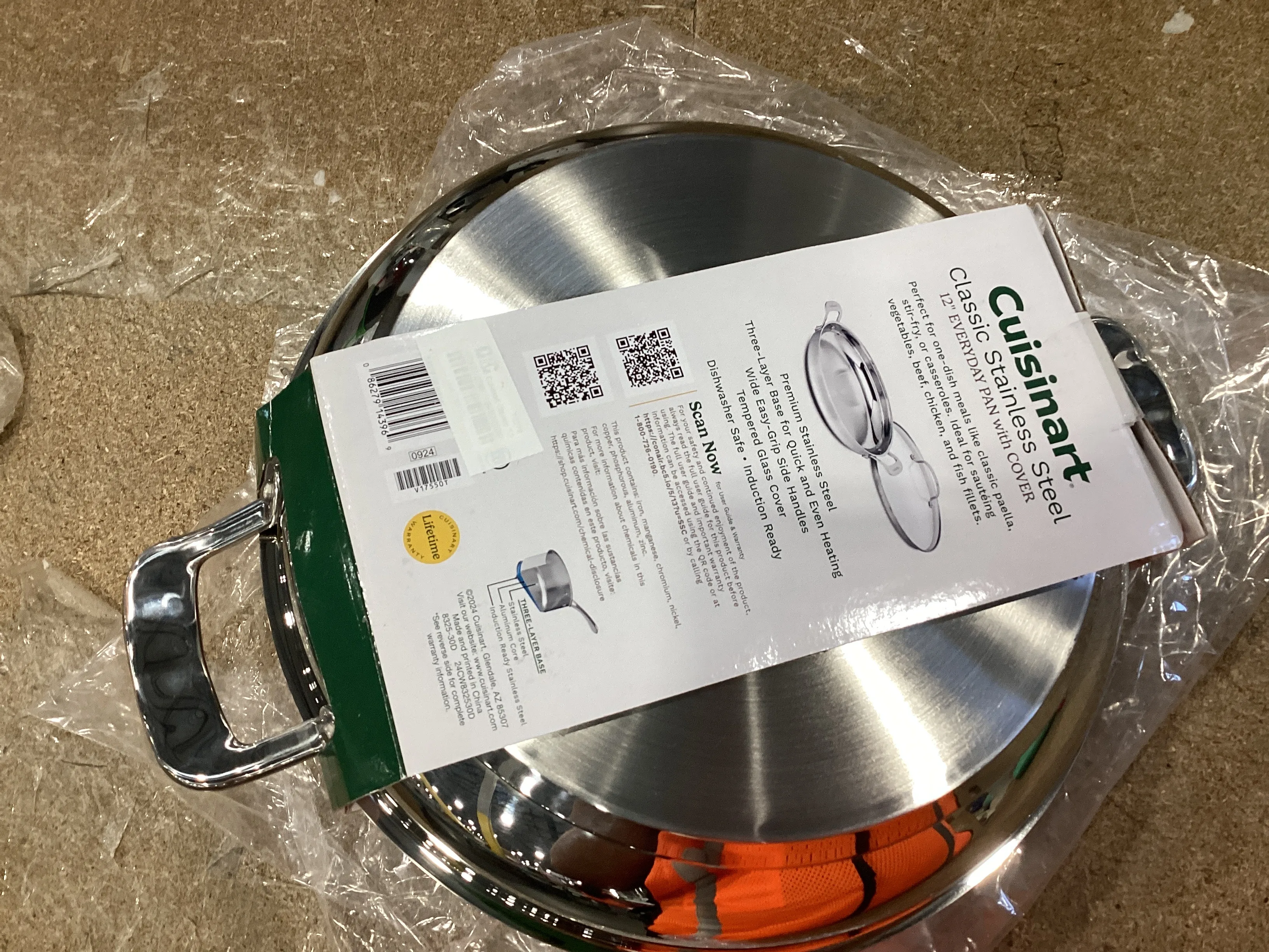 Classic 12" Stainless Steel Everyday Pan with Cover - Image 4