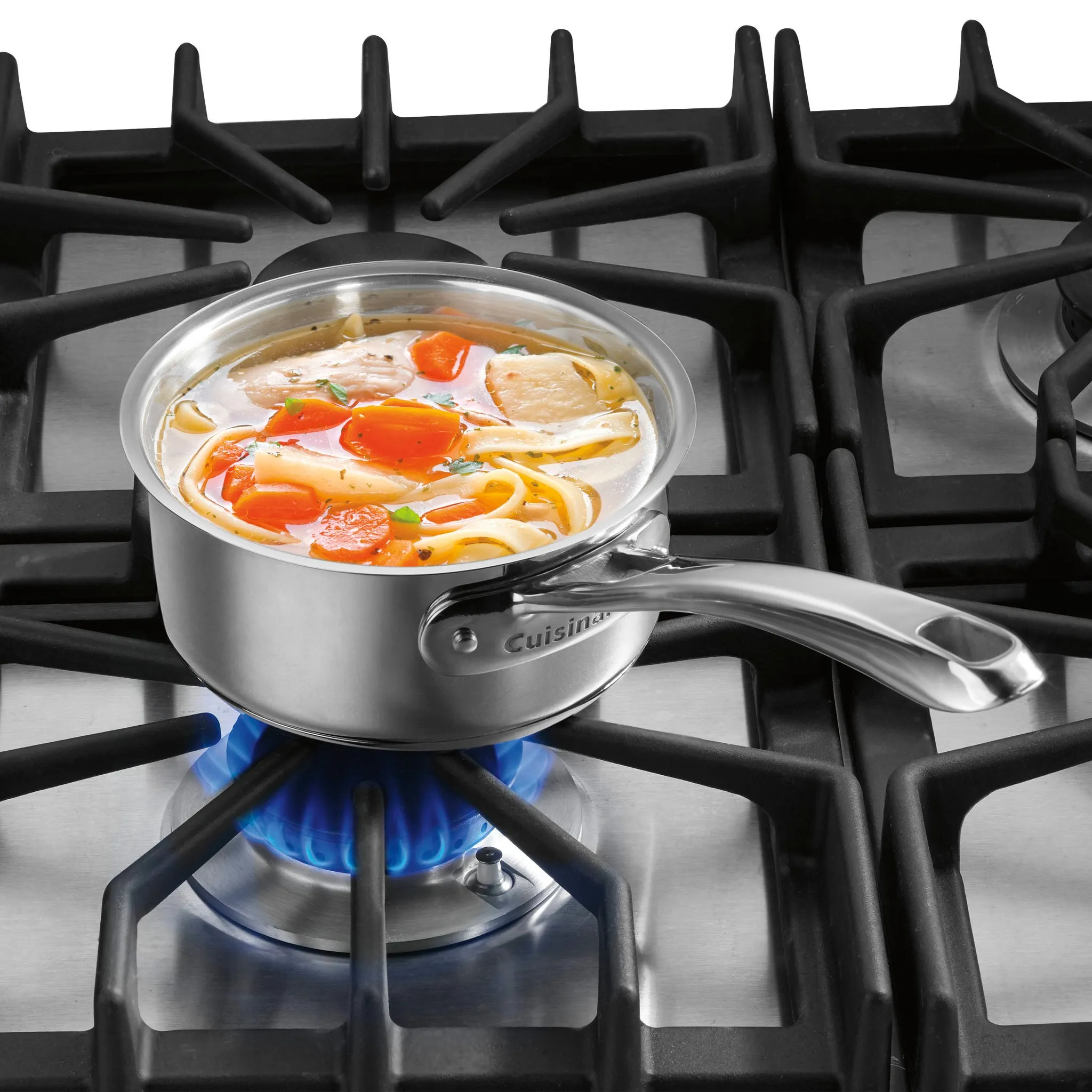 Classic 1qt Stainless Steel Saucepan with Cover - Silver - Image 2