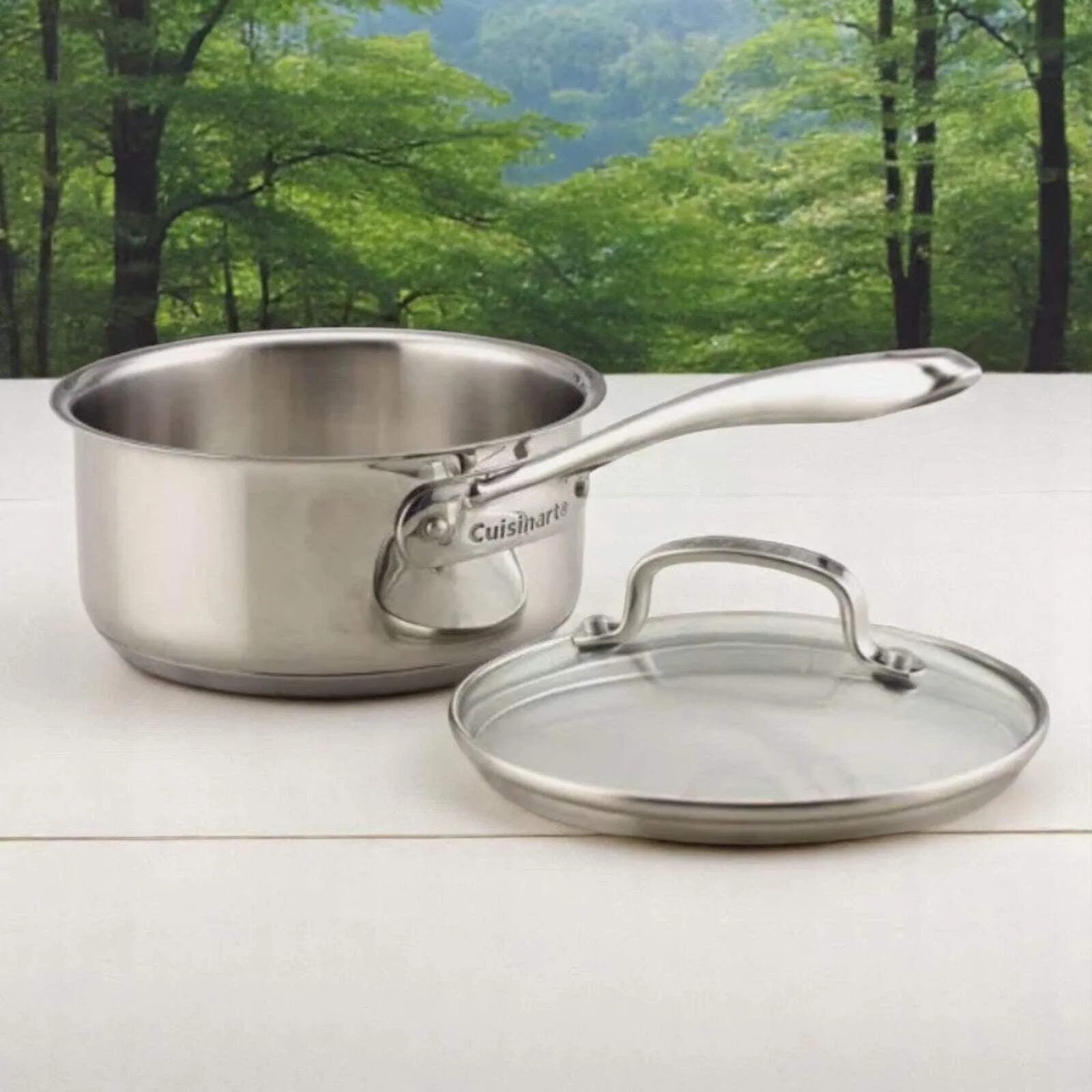 Classic 1qt Stainless Steel Saucepan with Cover - Silver - Image 5