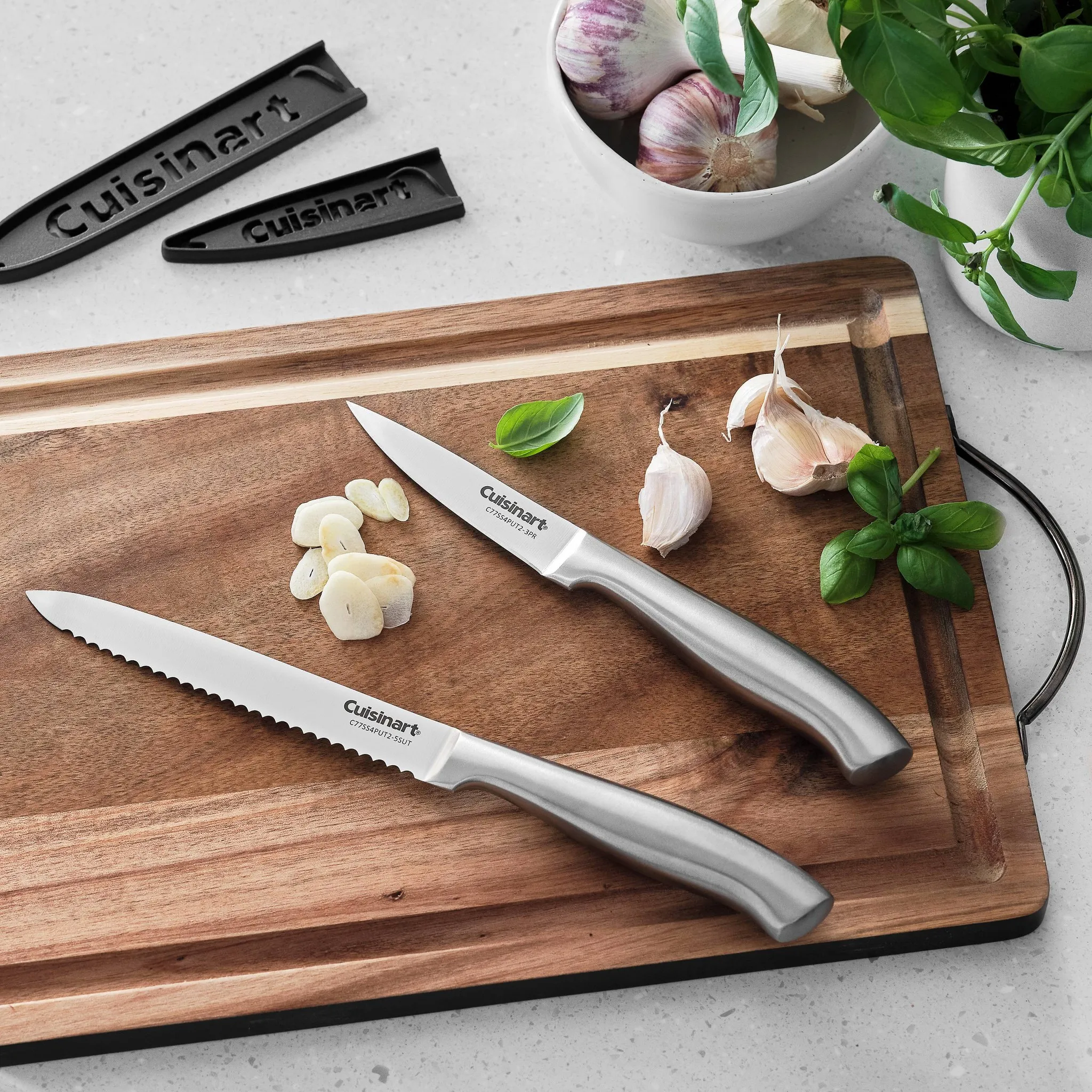 Classic 4pc Stainless Steel Utility Paring Knife Set - Silver - Image 3