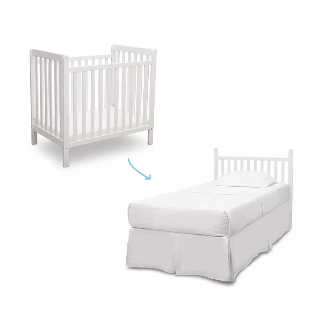 Classic Mini Crib Convertible to Twin - White - Image 2