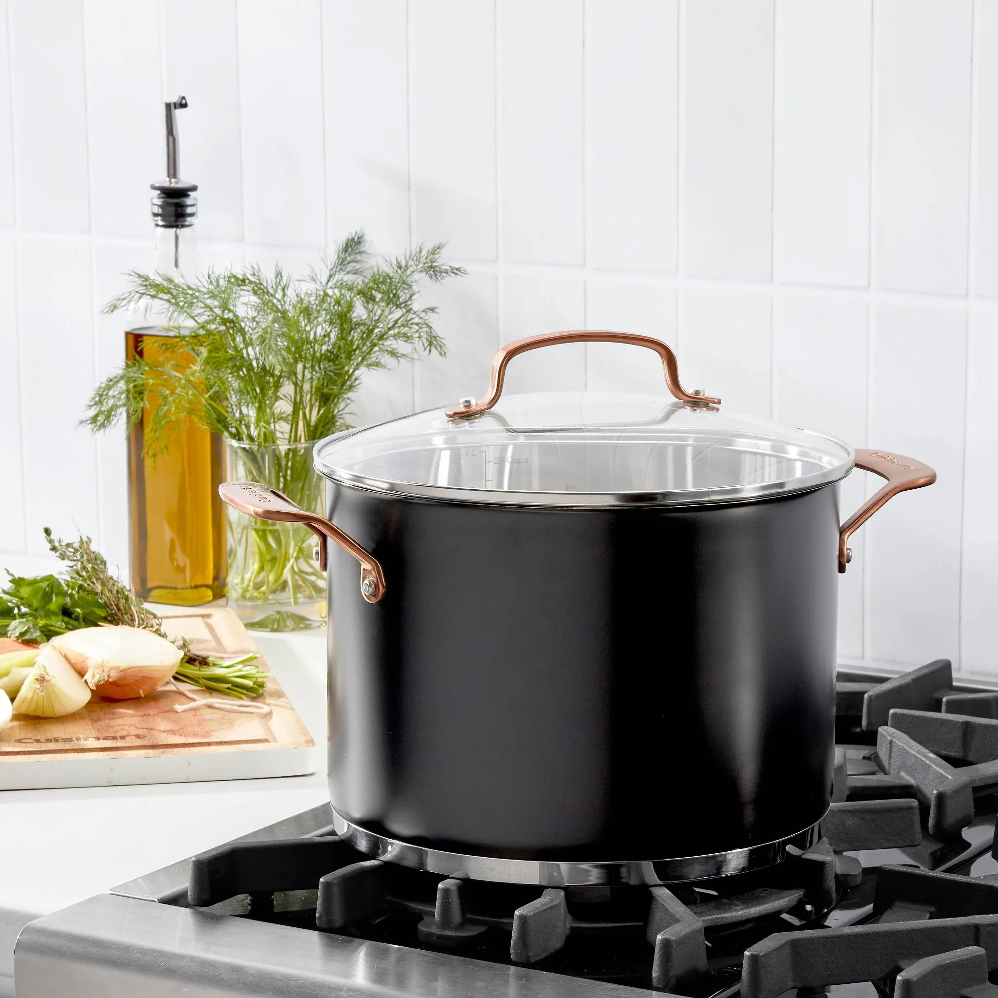 Classic Stainless Steel Stock Pot - Black - Image 2