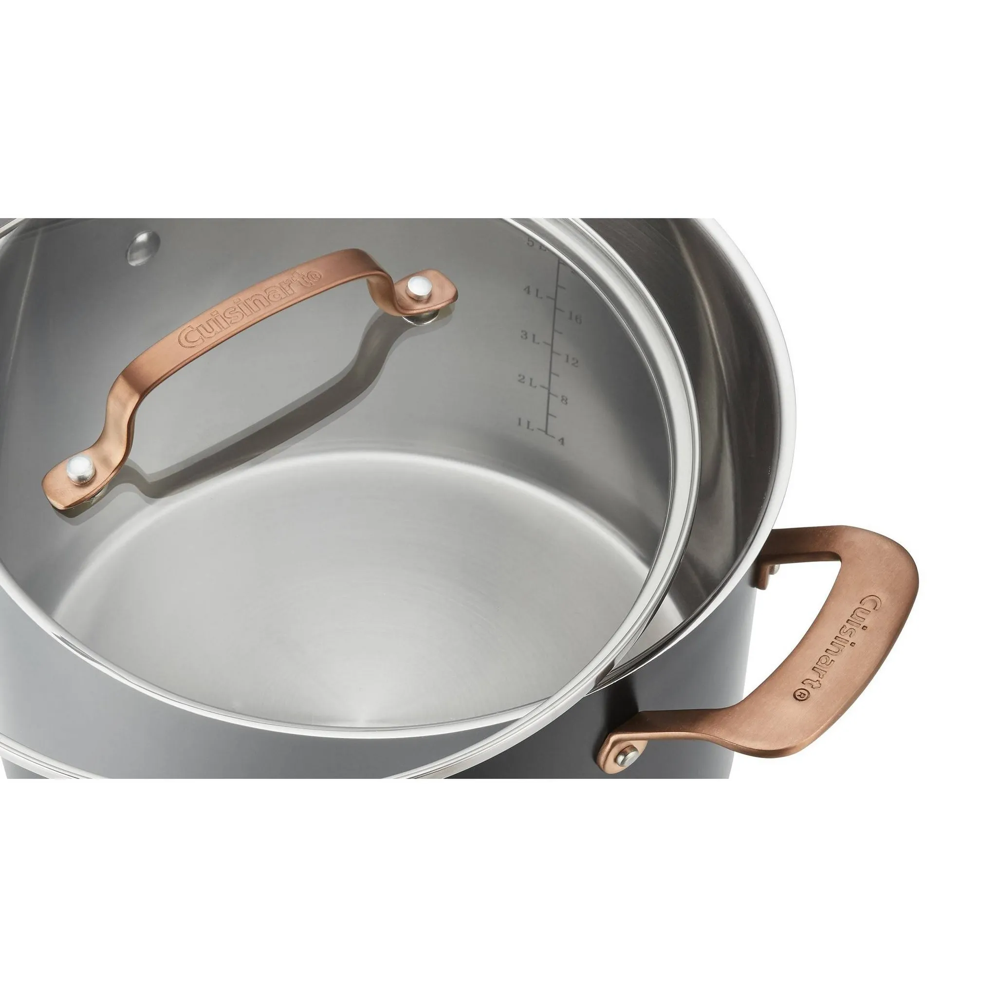 Classic Stainless Steel Stock Pot - Black - Image 4