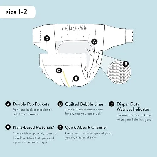 72 ct Clean Conscious Baby Diapers - Size 2 (12-18 lbs) - Image 3
