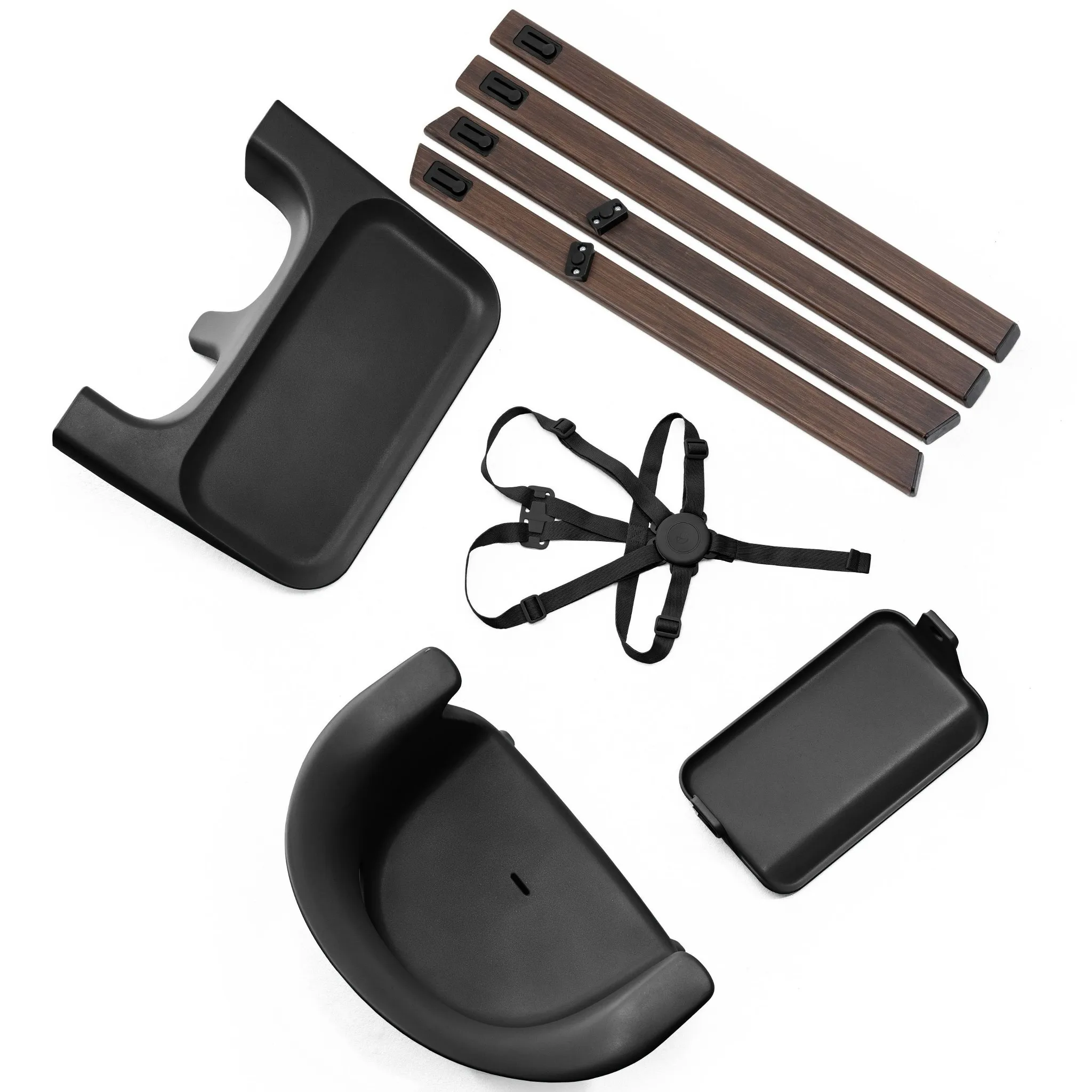 Clikk High Chair All-in-One with Tray & Harness - Black Warm Brown - Image 3