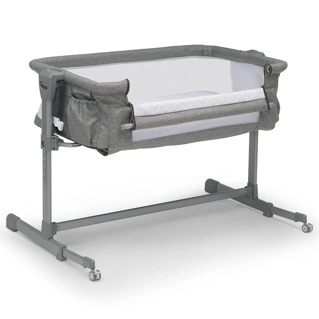 Close2Me Bedside Baby Bassinet Sleeper - Lightweight Portable Crib in Grey