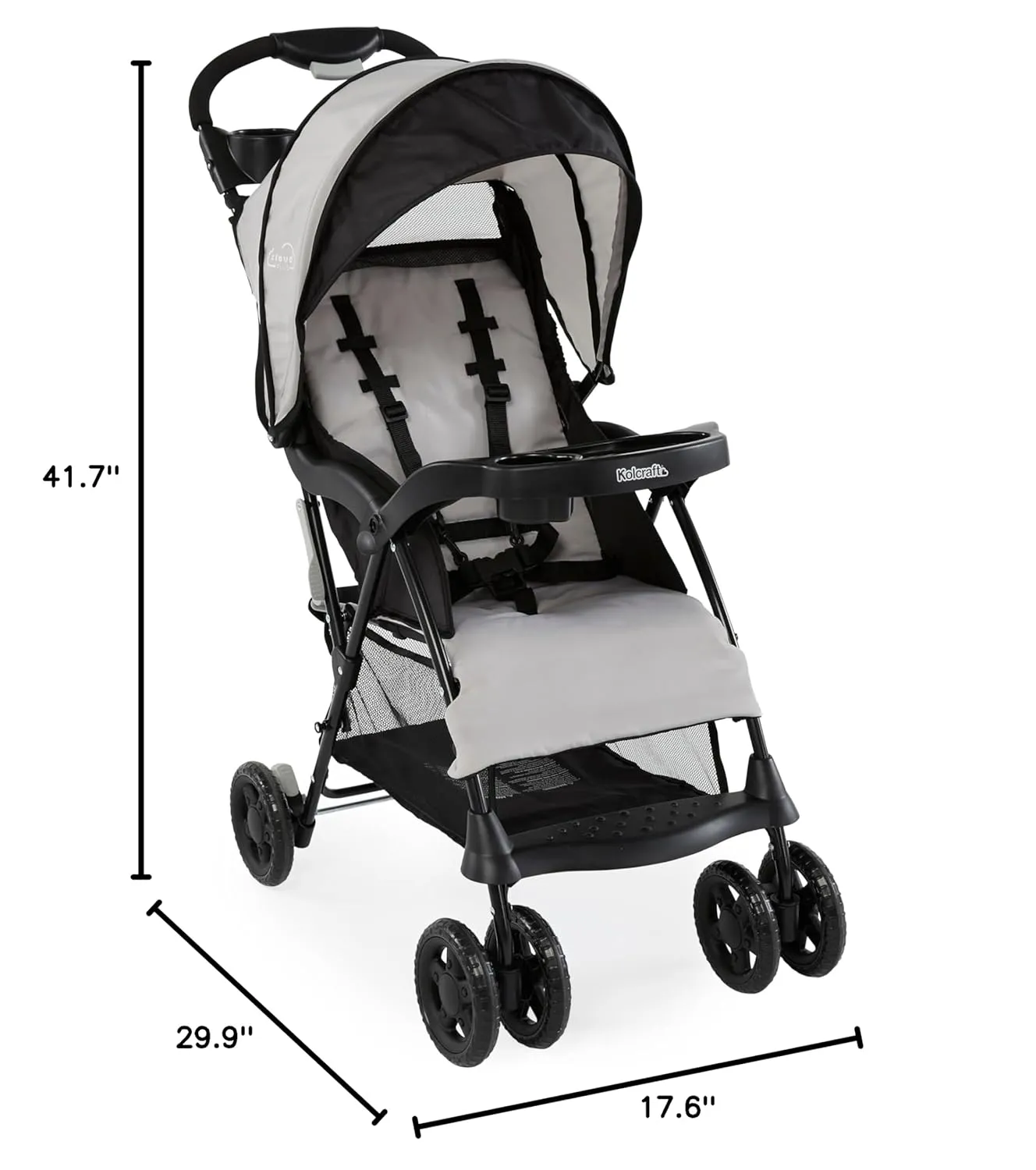 Cloud Plus Lightweight Umbrella Stroller (Slate Grey) - Image 8