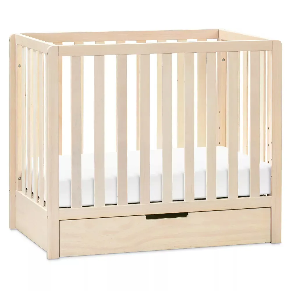 Colby 4-in-1 Convertible Mini Crib with Trundle - Washed Natural