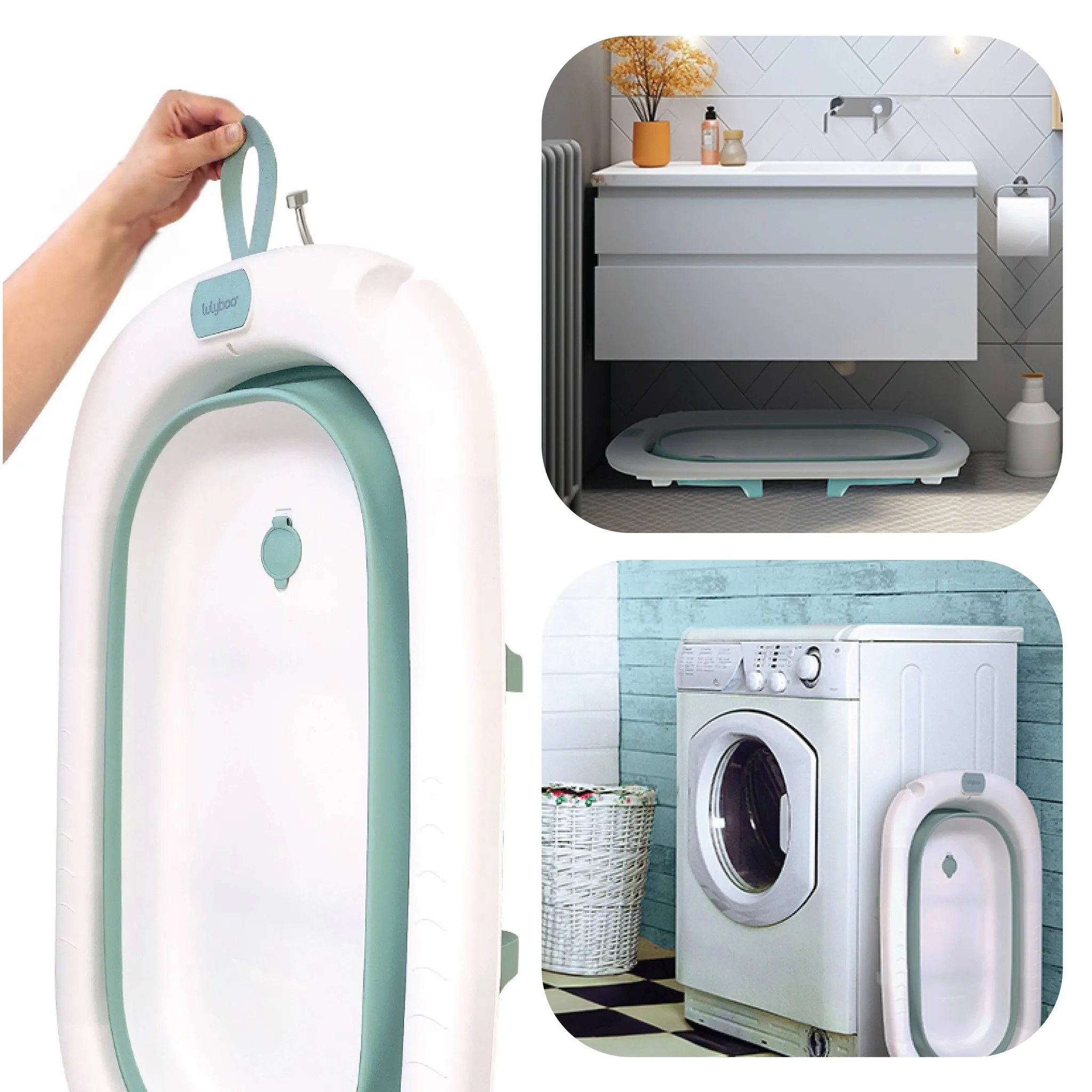 Collapsible Portable Baby Bathtub - Blue - Image 3