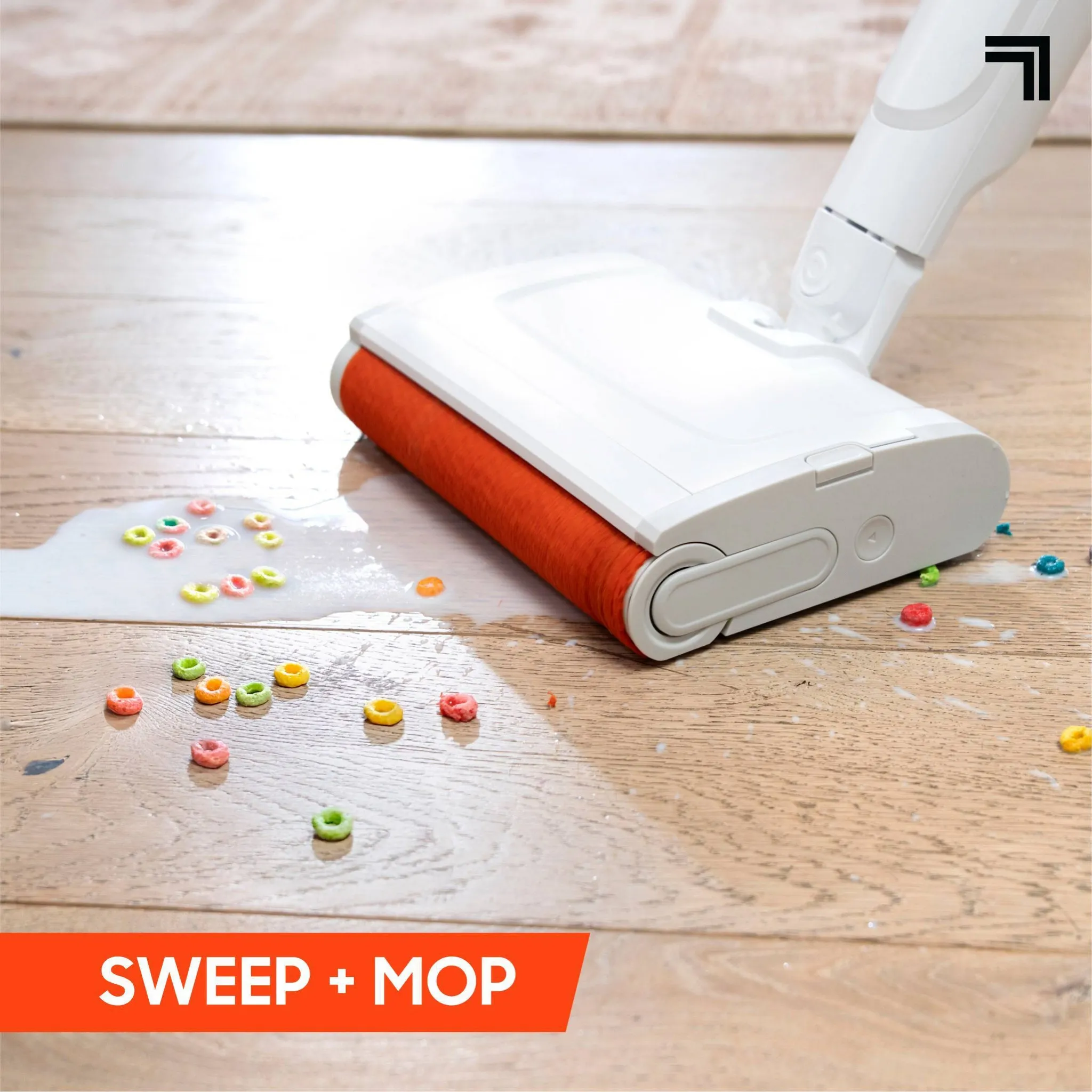 Combo Clean Sweep 02, Cordless Power Broom & Mop White - Image 5