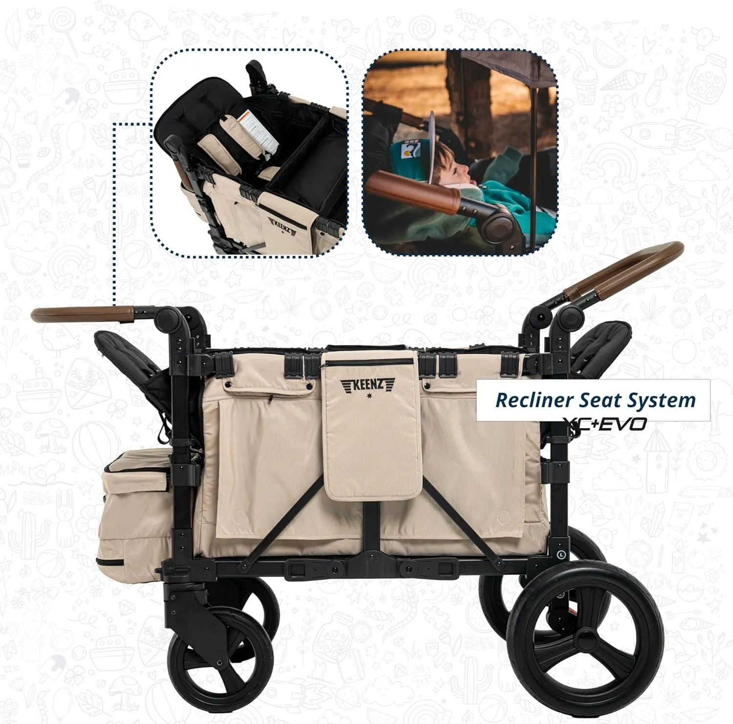 Comfort Stroller Wagon - Mocha - Image 2