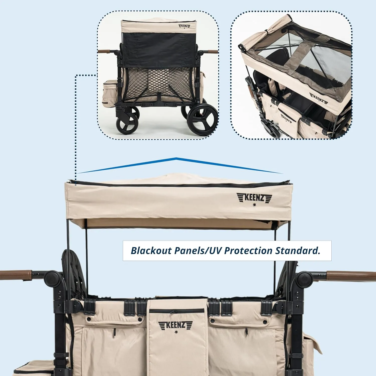 XC EVO Comfort Stroller Wagon - Mocha - Image 3