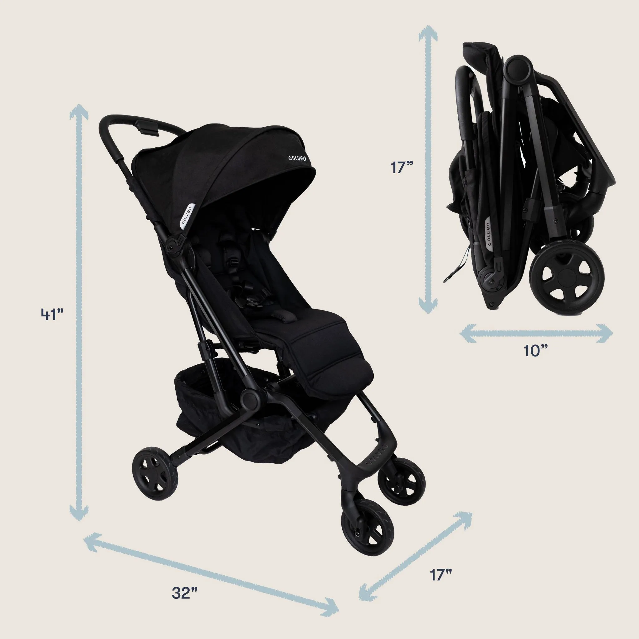 Compact Plus Travel Stroller - Black - Image 4