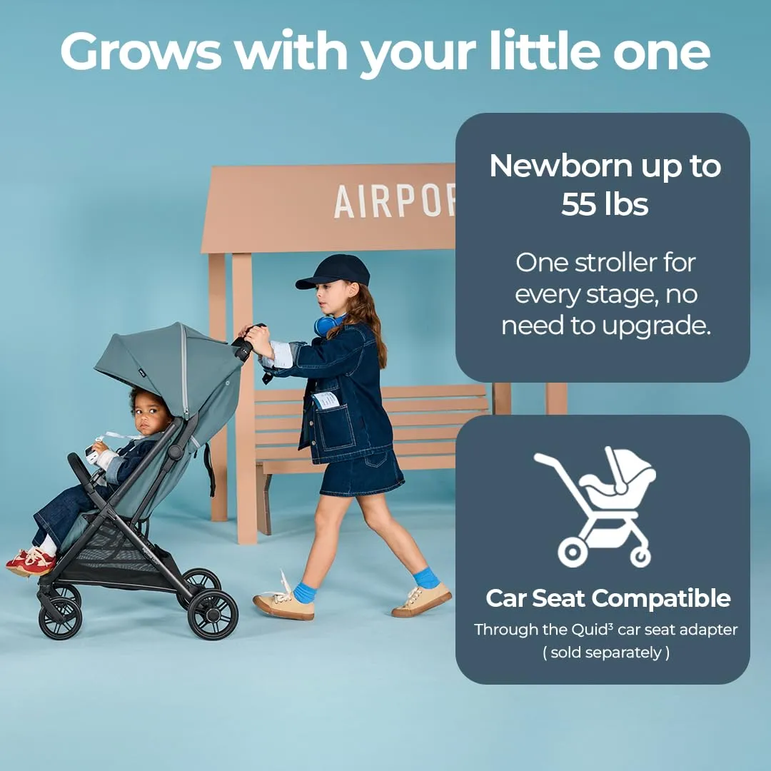 Compact Reclining Travel Stroller - Galaxy Gray - Image 2