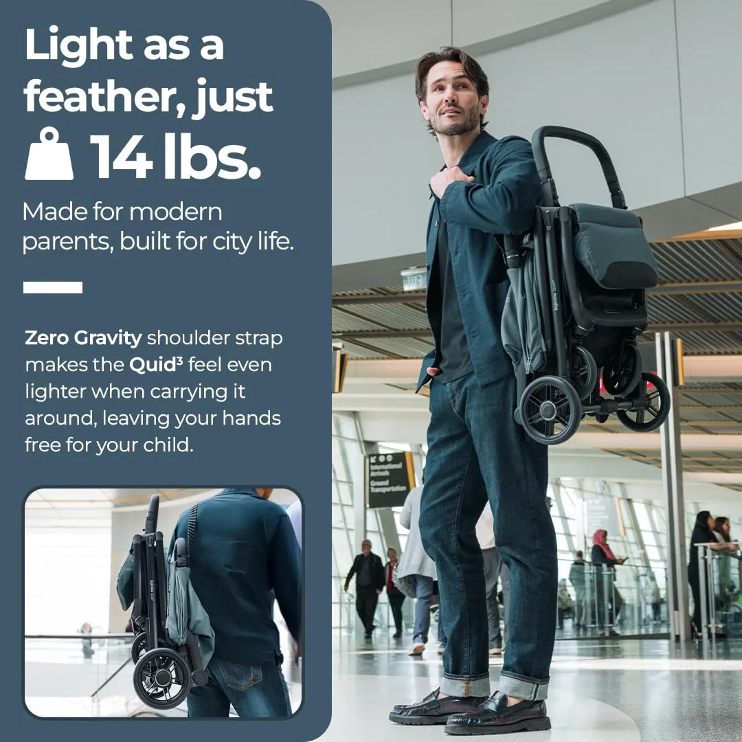 Compact Reclining Travel Stroller - Galaxy Gray - Image 4