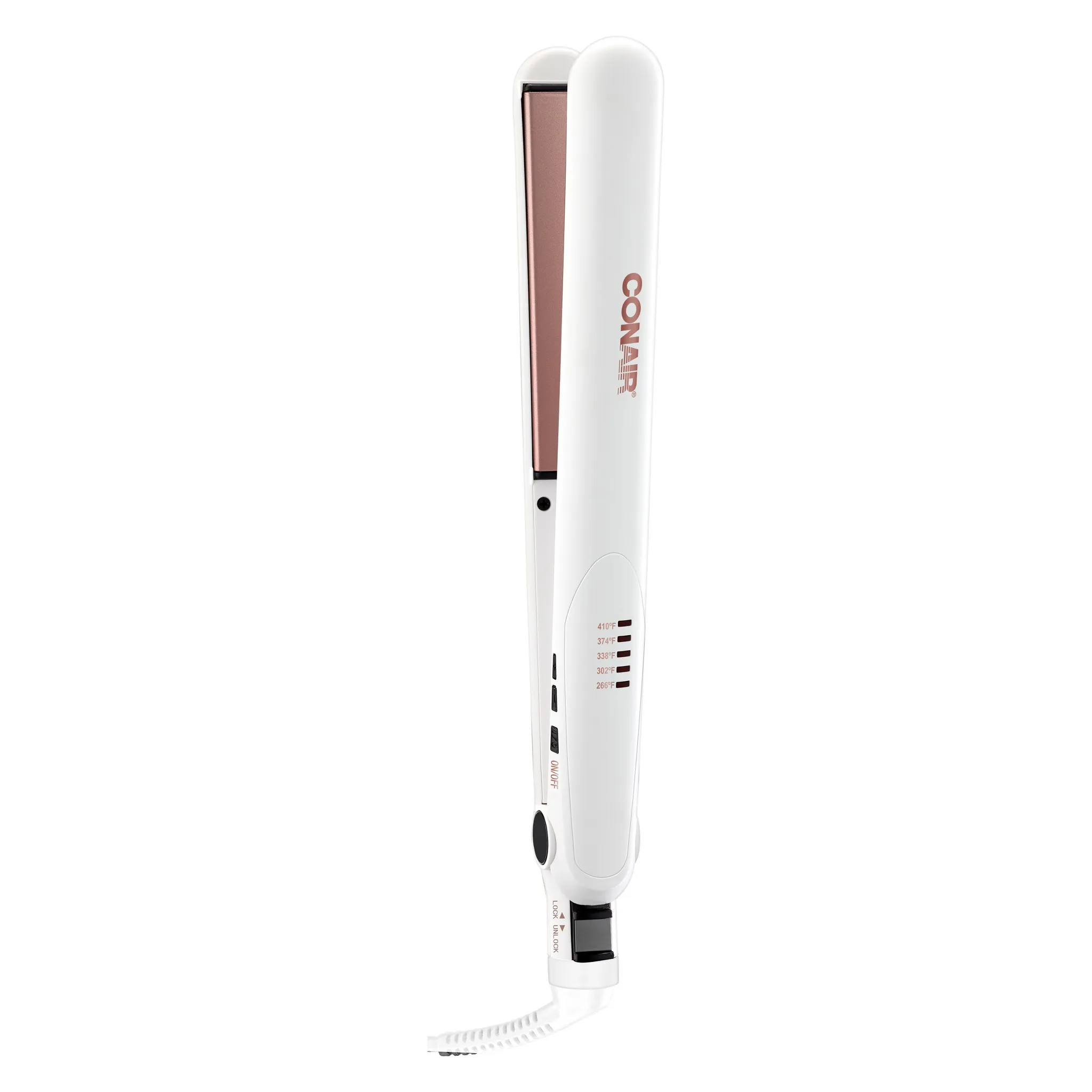 Conair Double Ceramic Flat Iron - White - 1 Inch