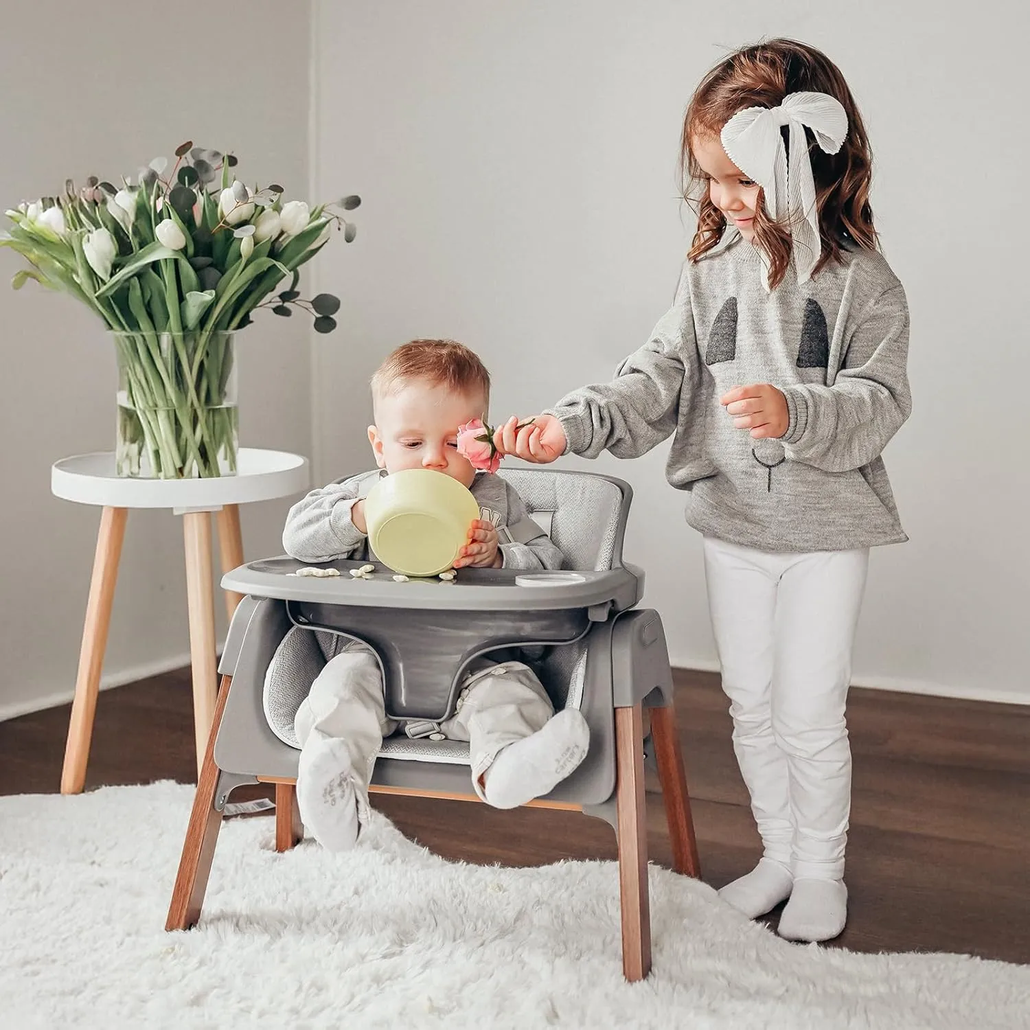Convertible Baby High Chair - Grey - Image 4