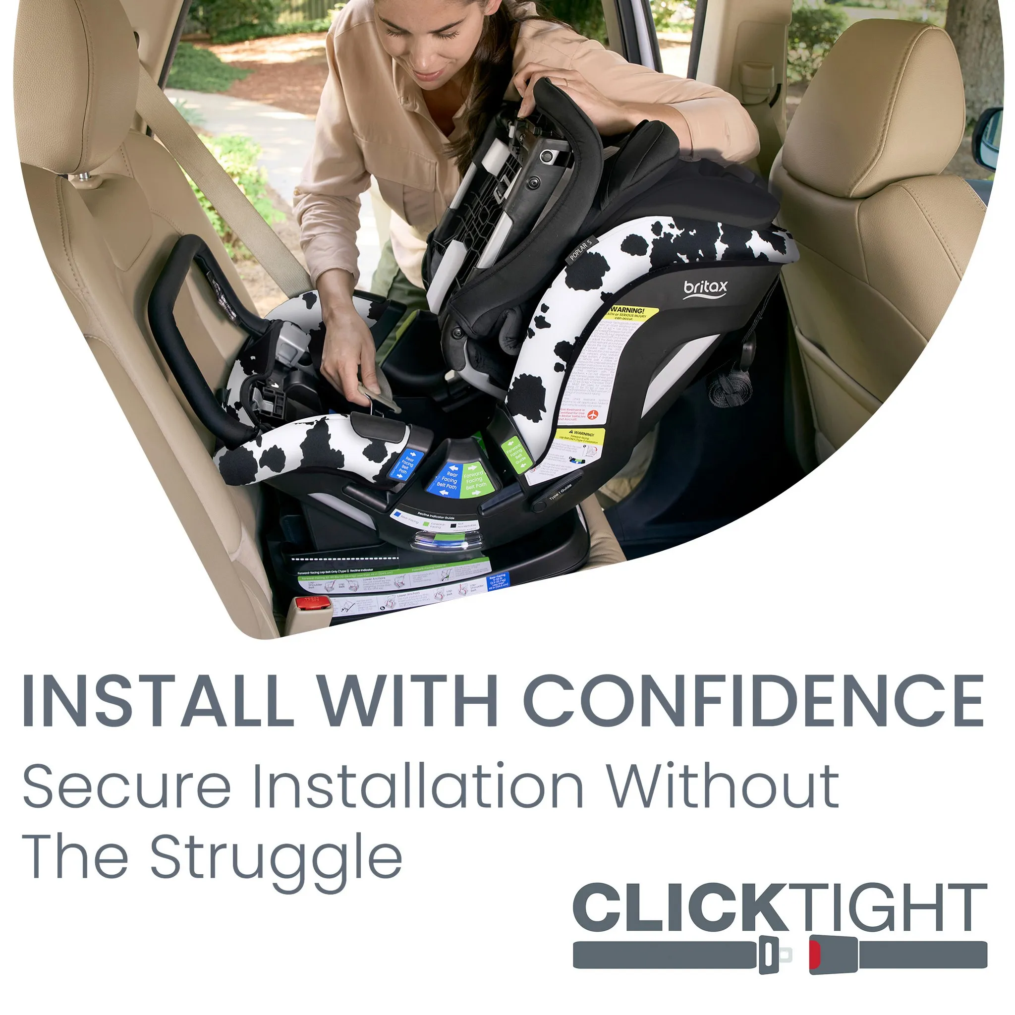 Convertible Car Seat - Cowmooflage - Image 4