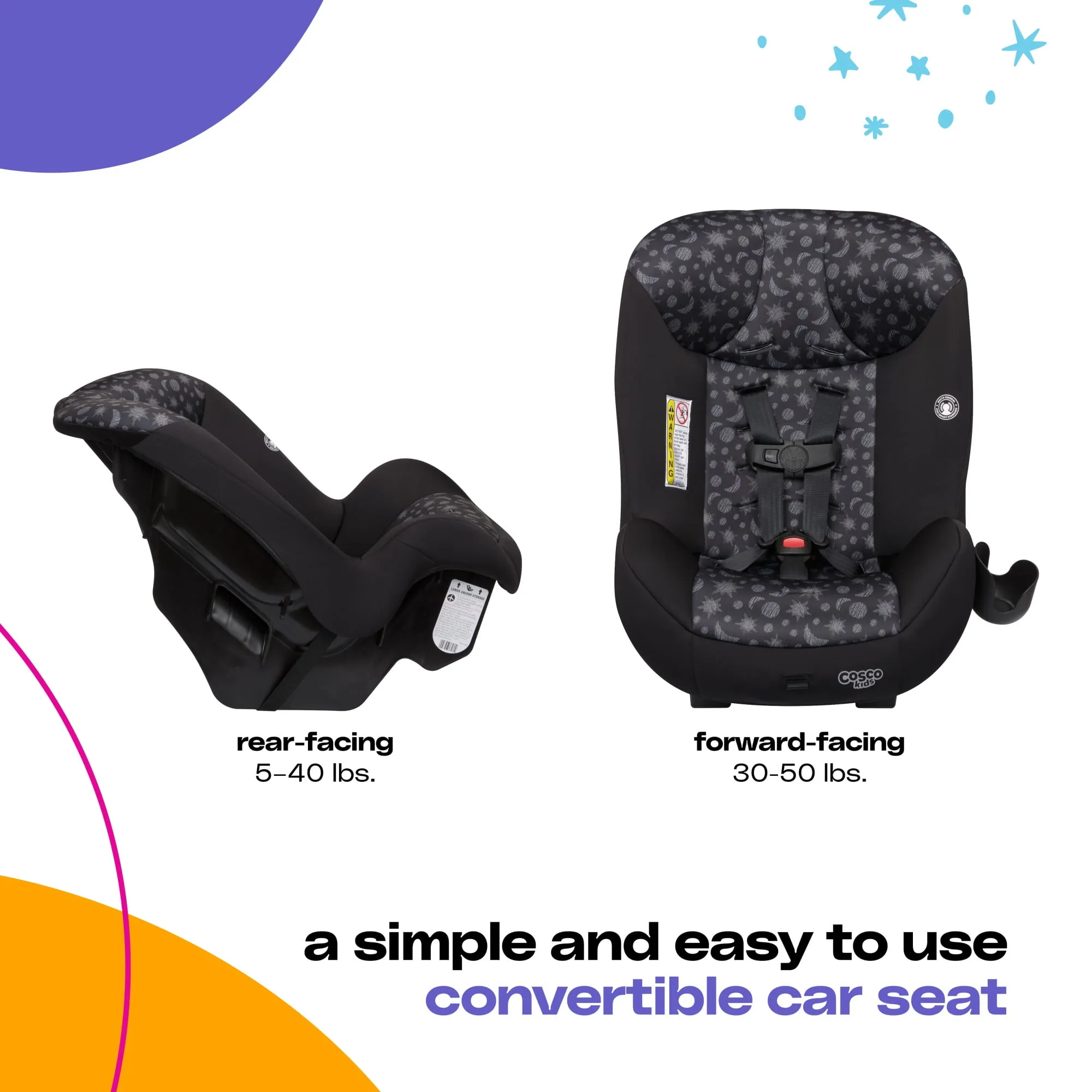 Scenera Extend Convertible Car Seat - Moonlit Night - Image 2