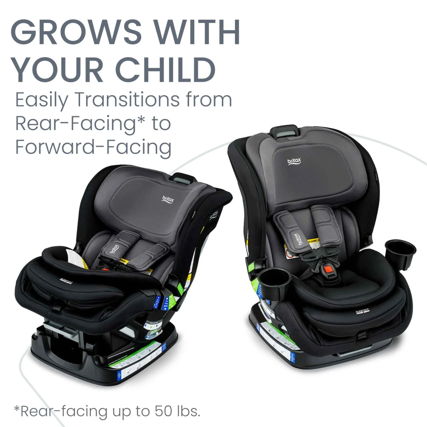 Poplar 2 in 1 Convertible Car Seat - Stone Onyx - Image 8