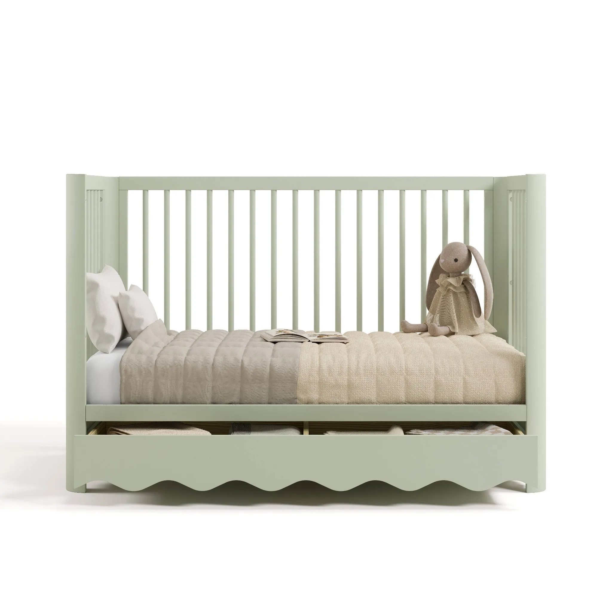 Convertible Crib with Drawer - Sage - Image 3