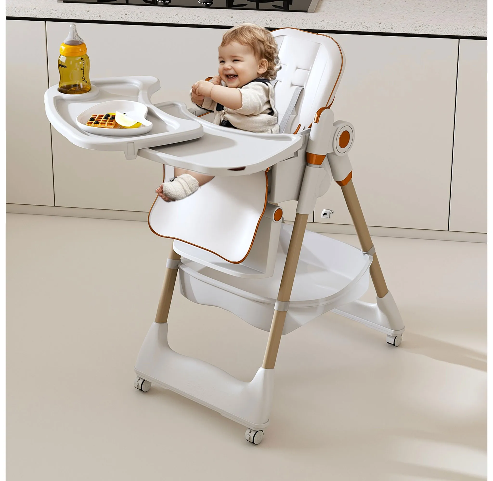 5 in 1 Convertible High Chair - White - Image 2