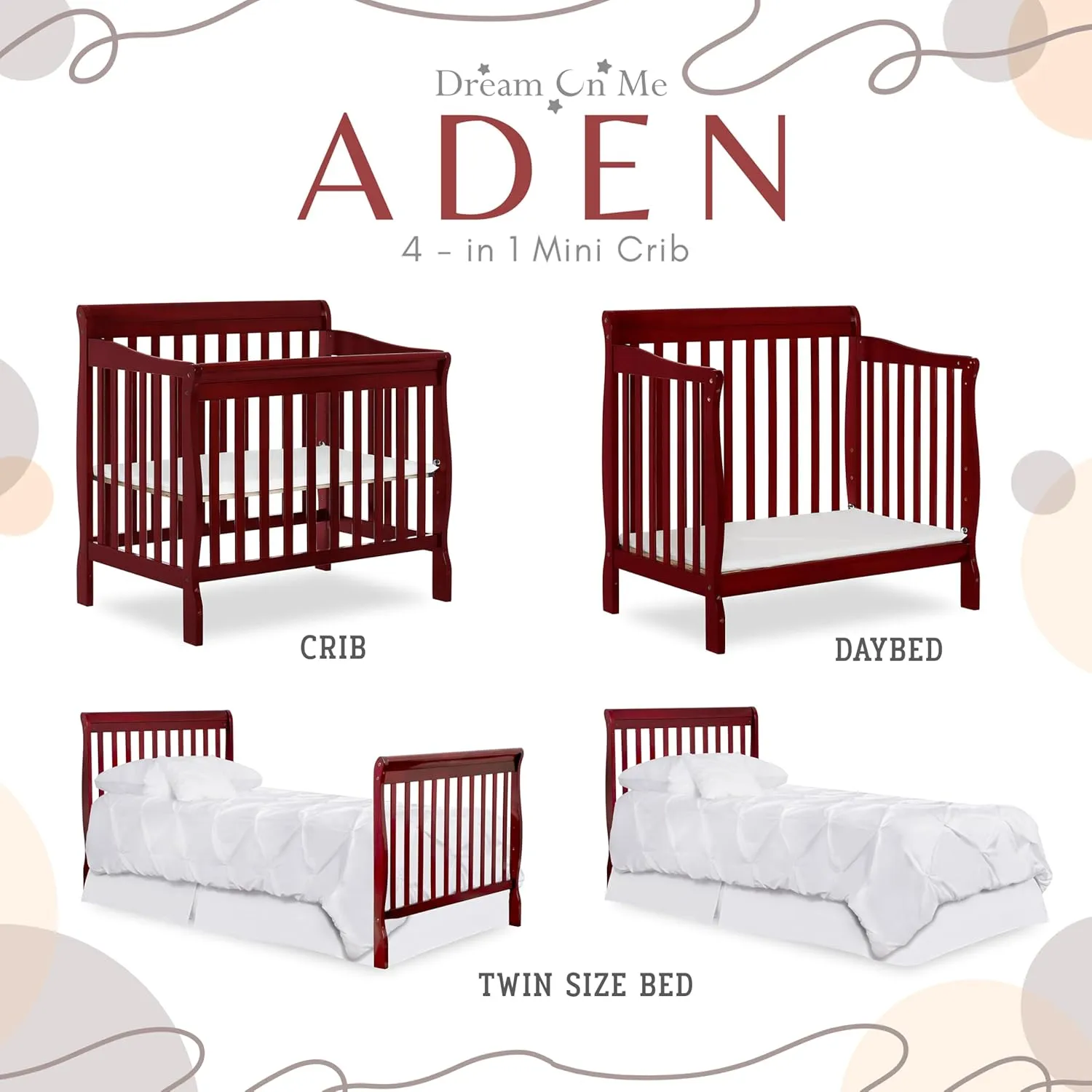 Convertible Mini Crib - Brown - Image 2