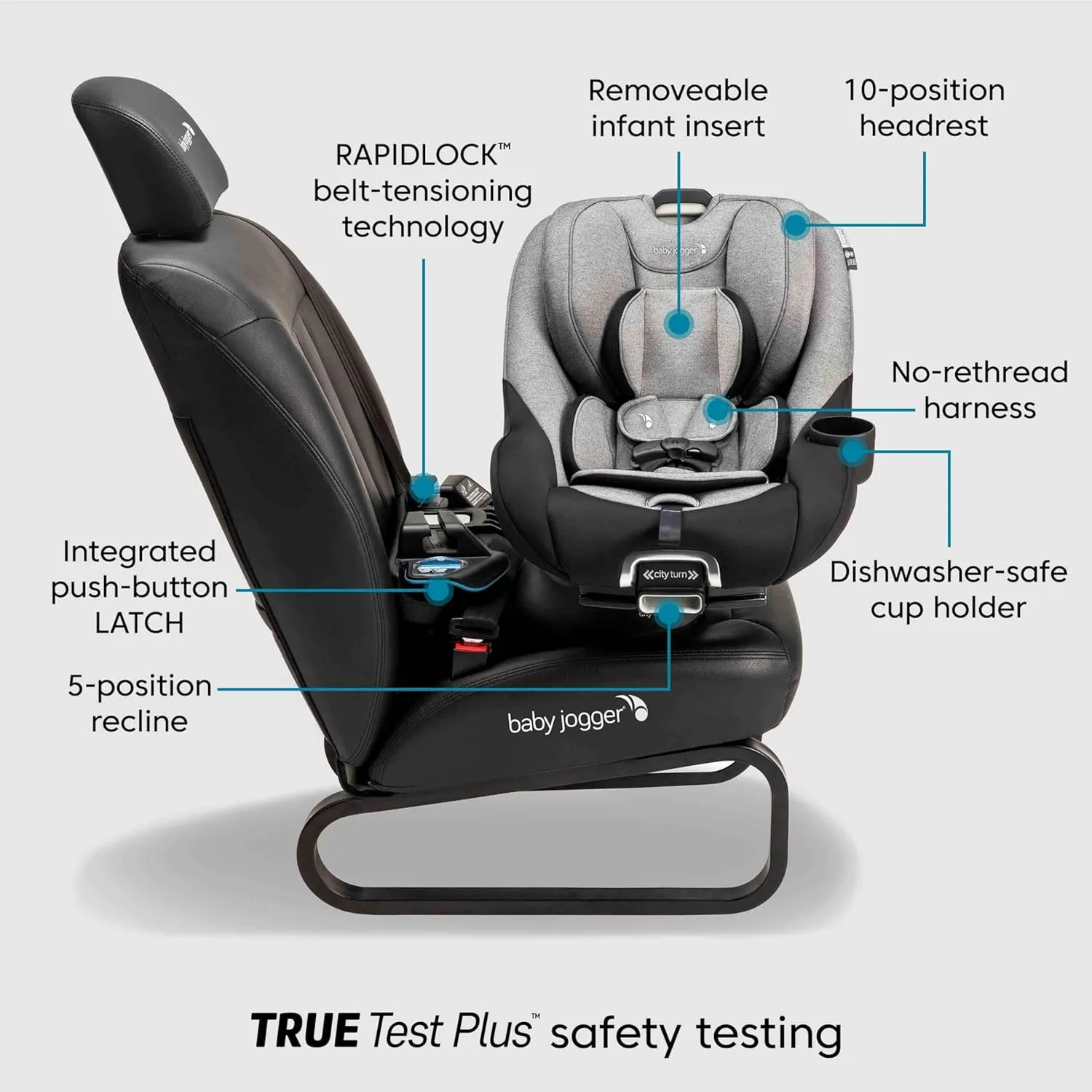 Convertible & Rotating Car Seat - Dune - Image 5