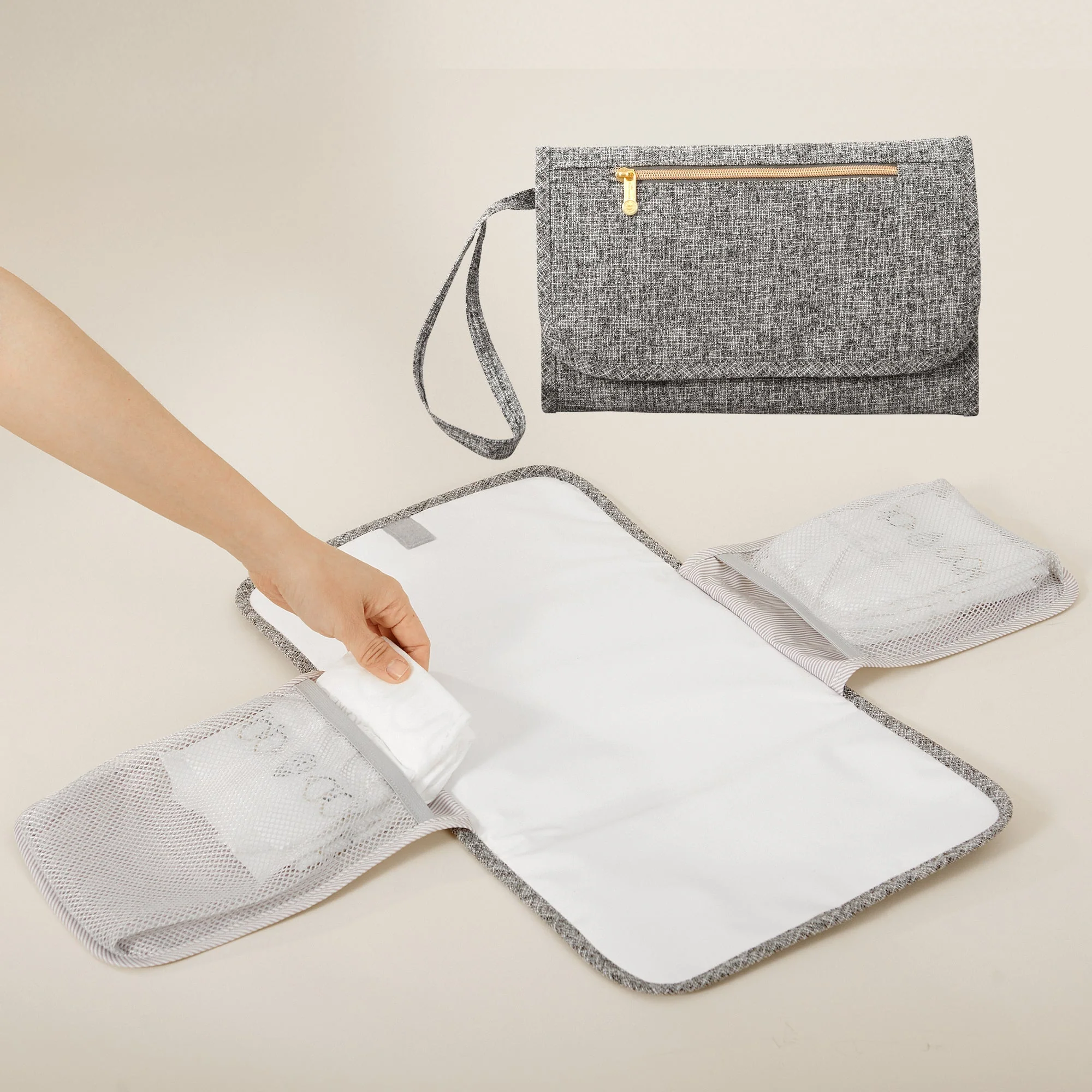 Convertible Tweed Diaper Backpack - Image 4