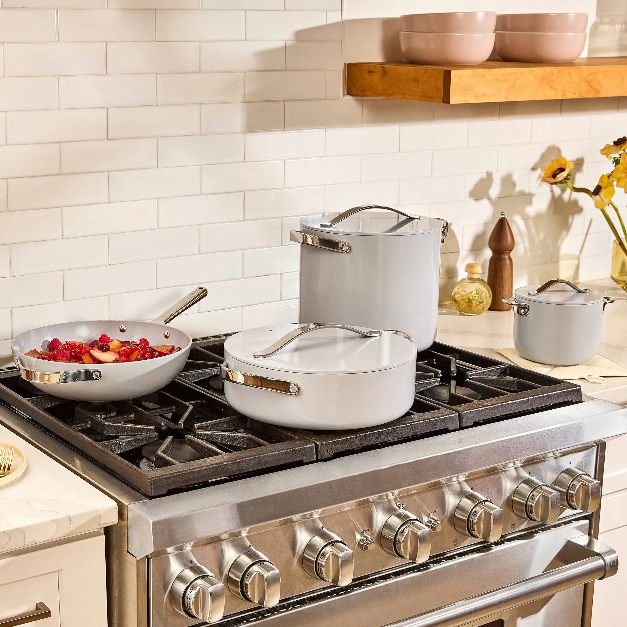 7 Piece Nonstick Cookware Set - Gray - Image 3