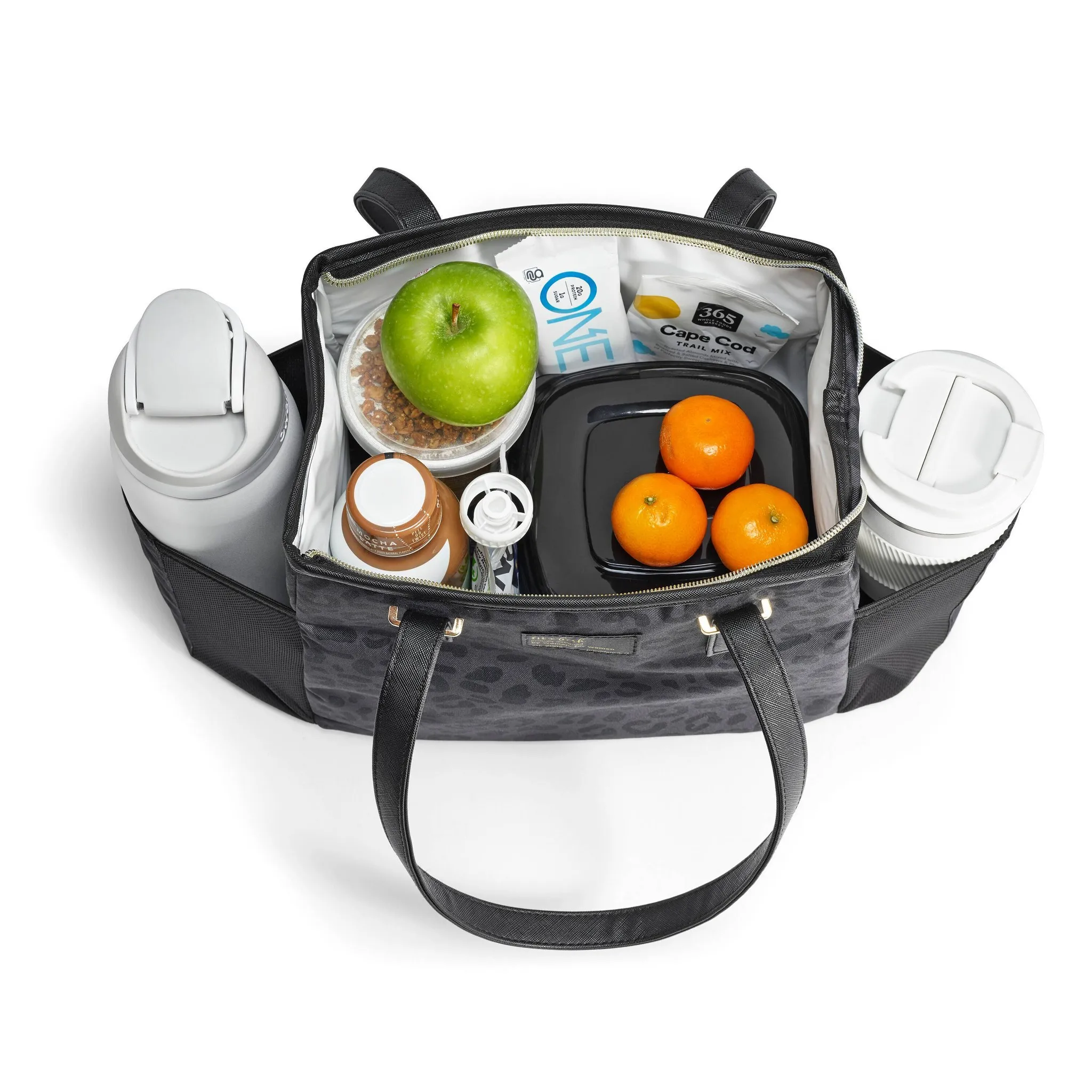 Copley Lunch Kit - Cheetah Black: Insulated Bag with Containers - Image 2