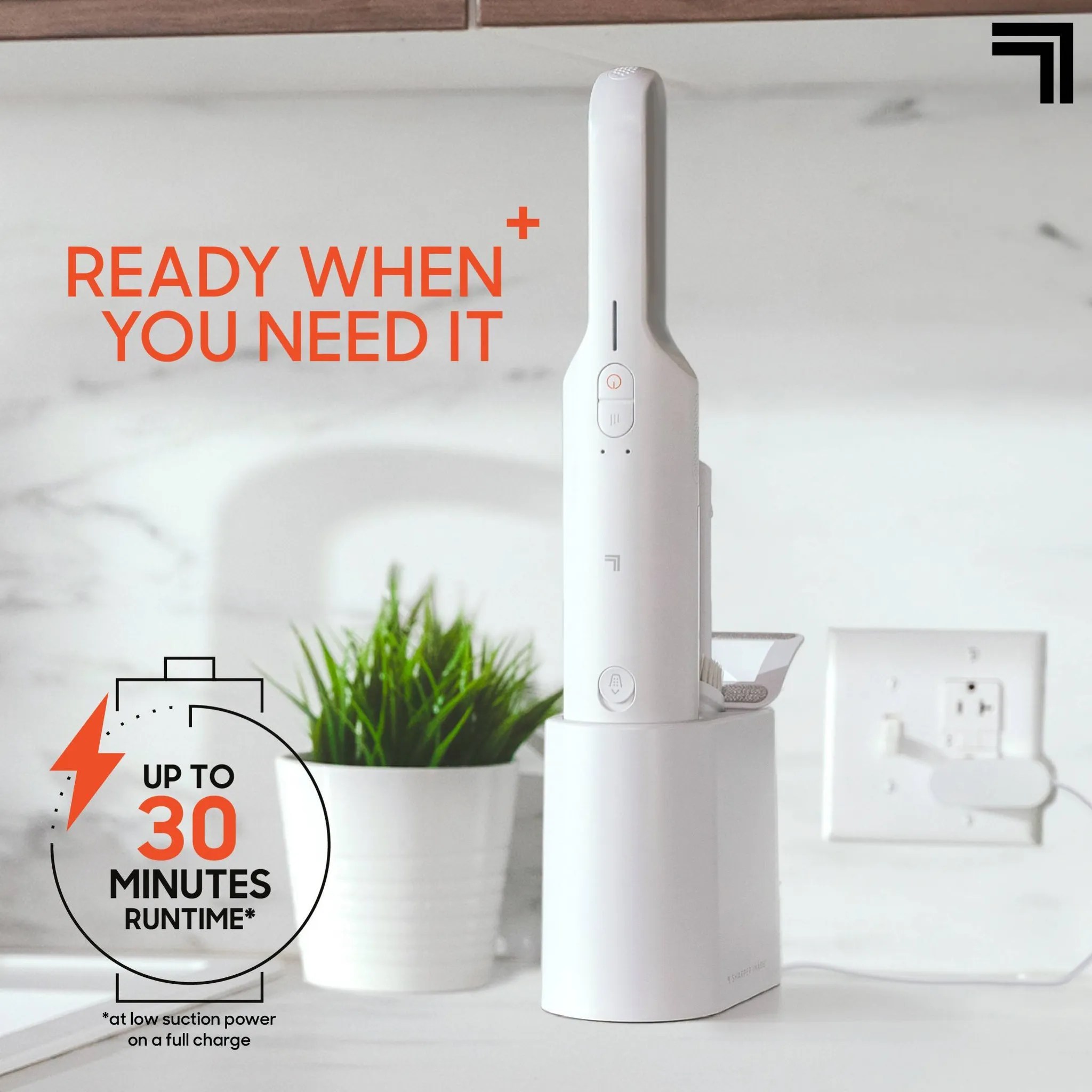 Cordless Handheld Vacuum 120W - White - Image 4