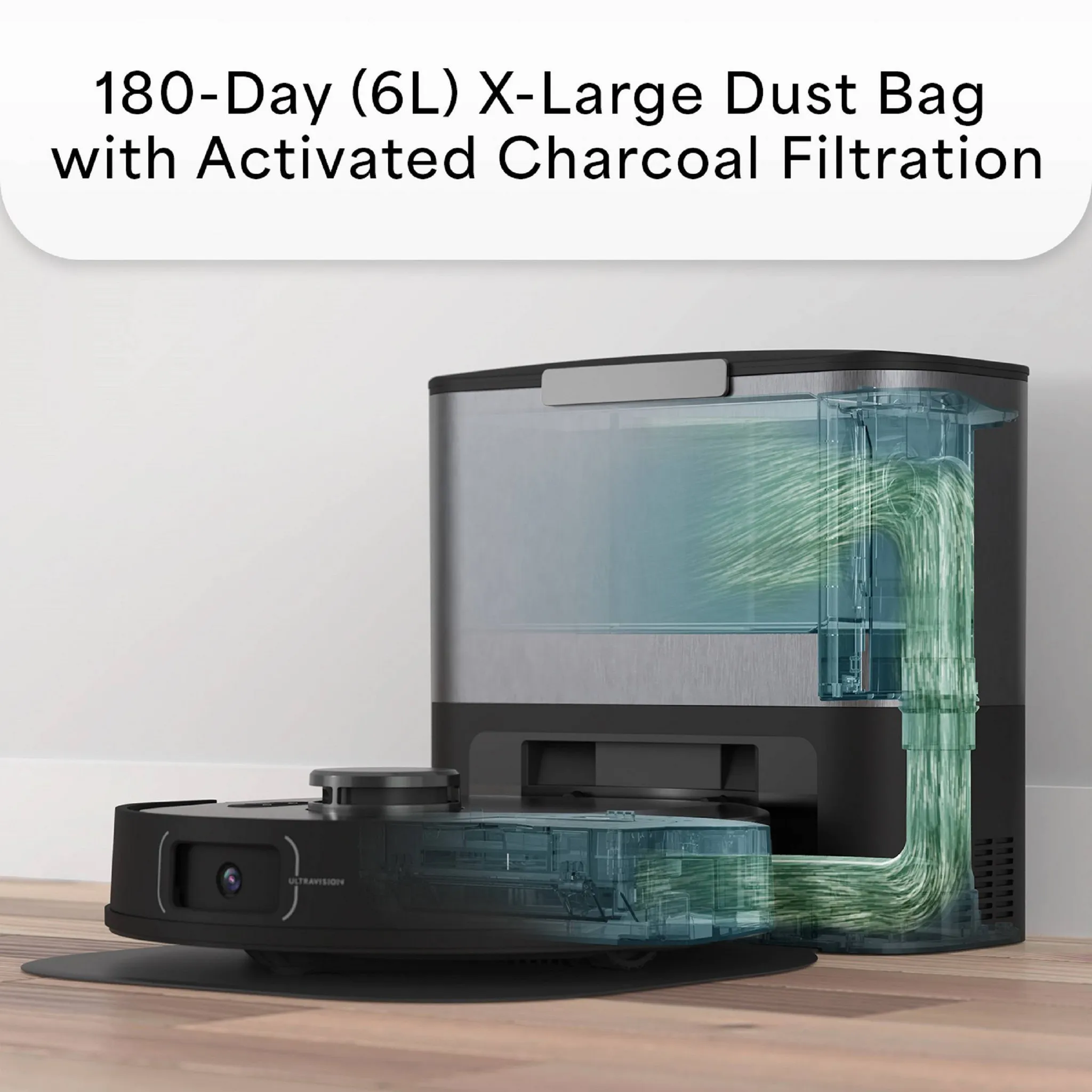 Cordless Robotic Vacuum and Mop - Carbon Steel - Image 3