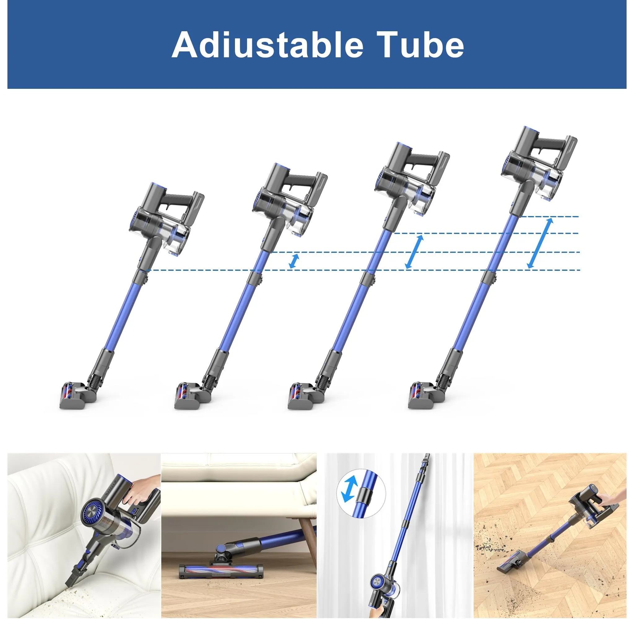Cordless Stick Vacuum Cleaner - Blue - Image 2