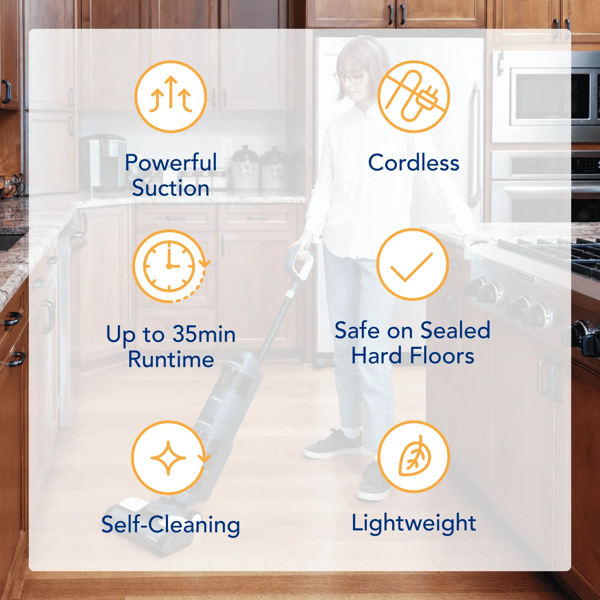 Cordless Wet Dry Vacuum Mop - Smart Multi-Surface Floor Washer - Image 2
